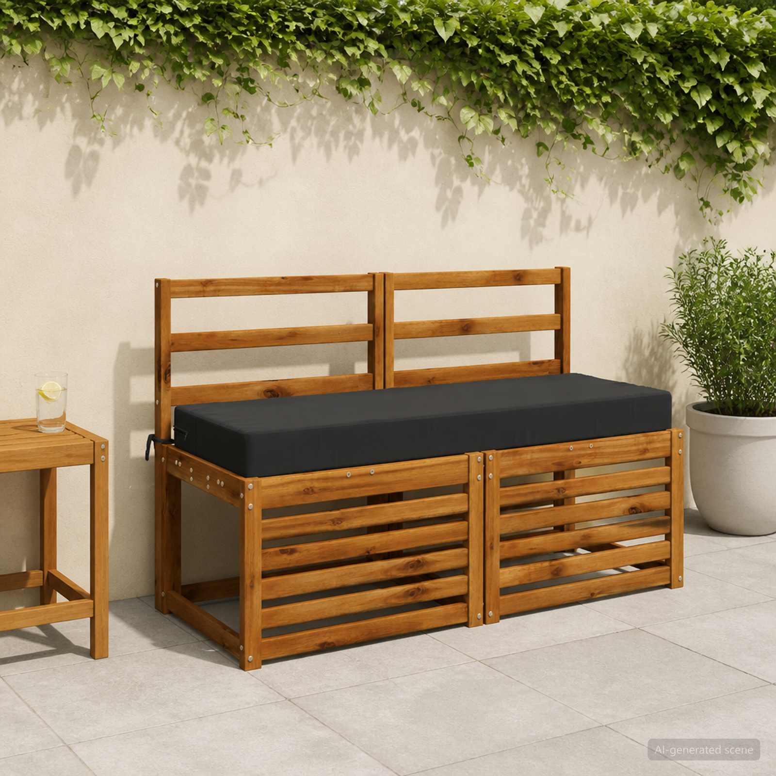 Zitkussen SOEST 100% Polyester Antraciet 120 x 40 x 10 cm image 1