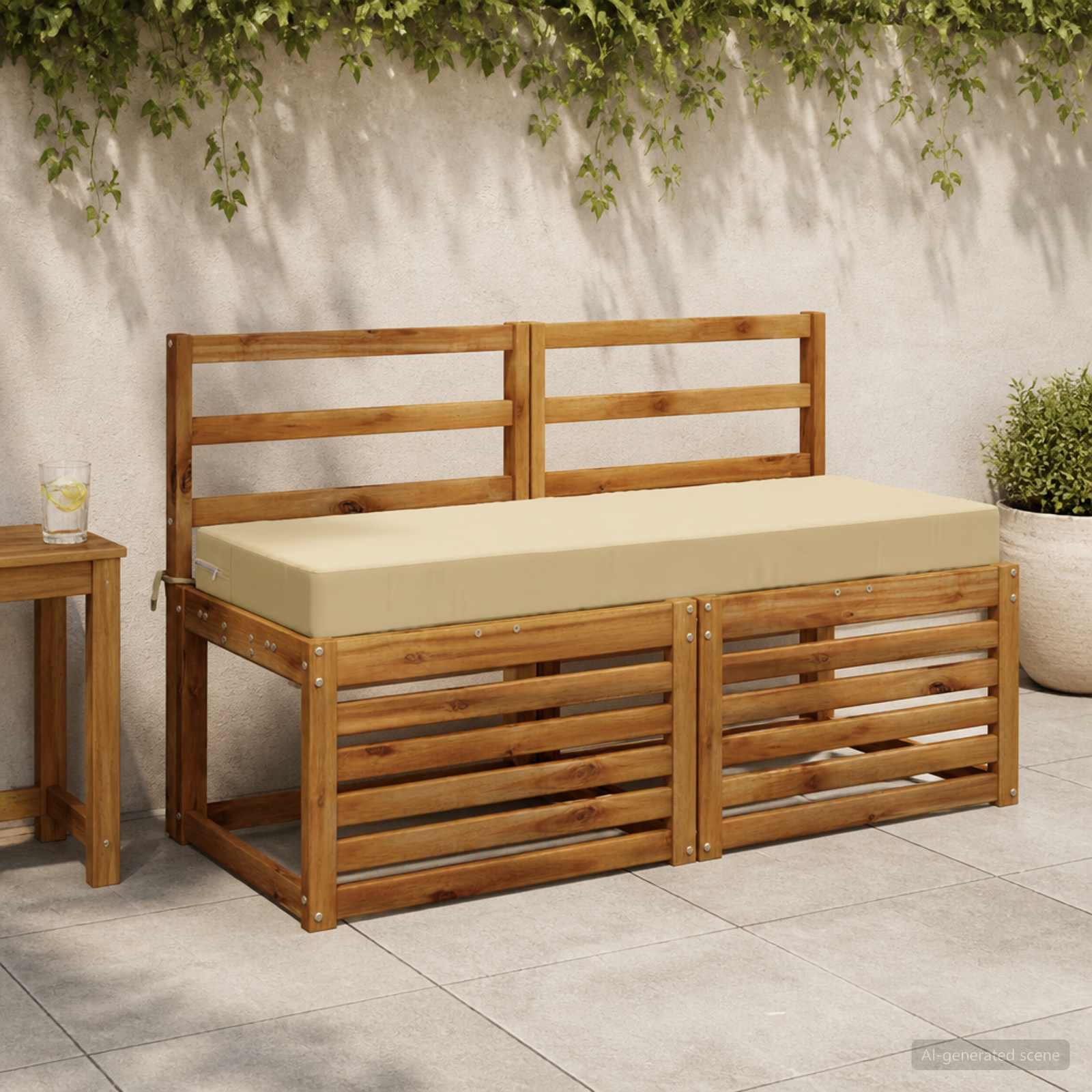 Zitkussen SOEST 100% Polyester Beige 120 x 40 x 10 cm image 1