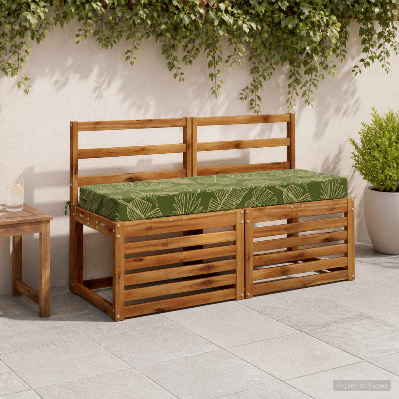 Zitkussen SOEST 100% Polyester Bladontwerp 120 x 40 x 10 cm image 1