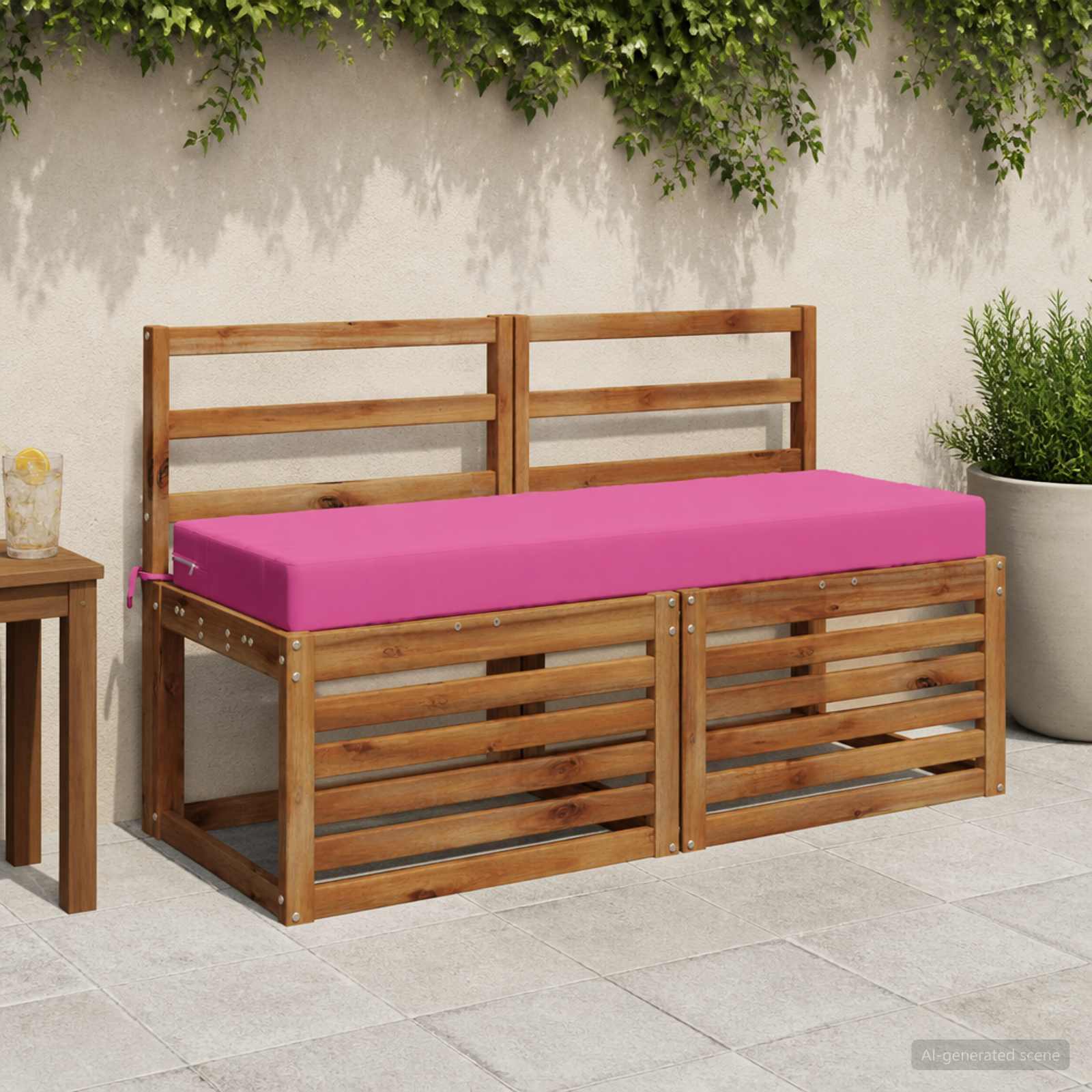 Zitkussen SOEST 100% Polyester Roze 120 x 40 x 10 cm image 1