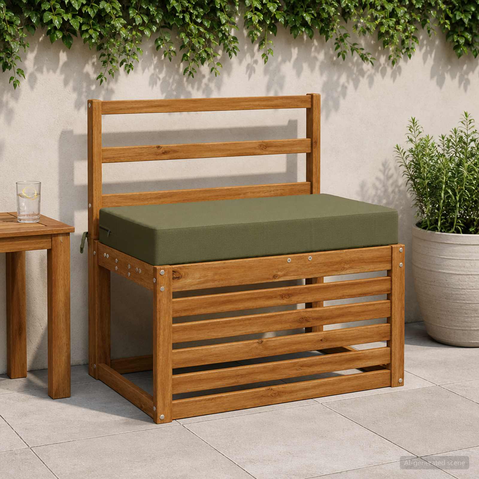 Zitkussen SOEST 100% Polyester Olijfgroen 70 x 40 x 10 cm image 1