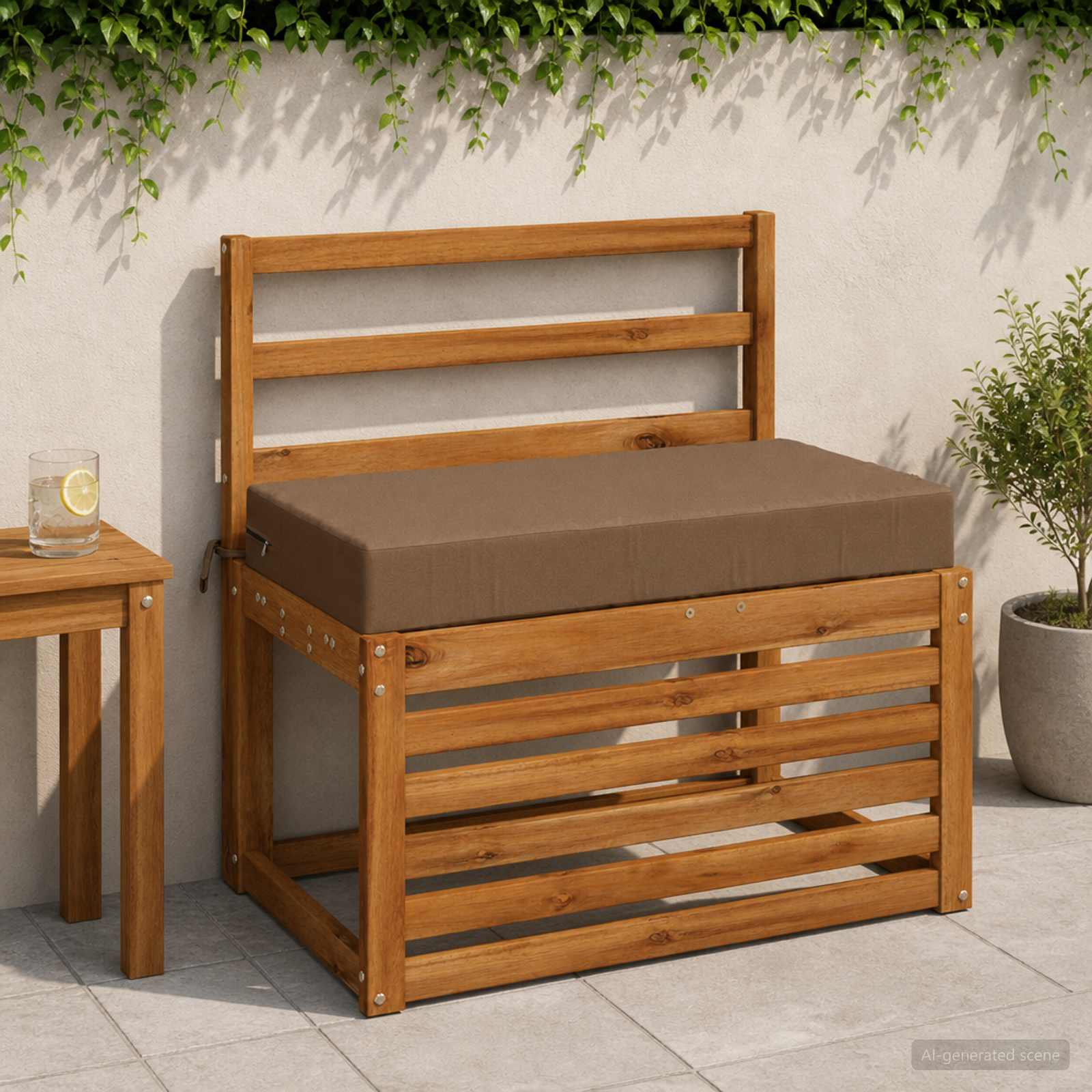 Zitkussen SOEST 100% Polyester Taupe 70 x 40 x 10 cm image 1