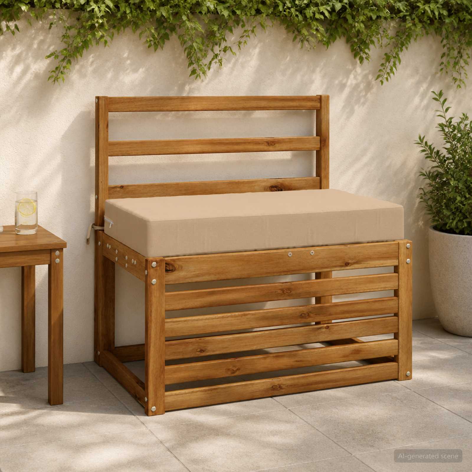 Zitkussen SOEST 100% Polyester Zand 70 x 40 x 10 cm image 1