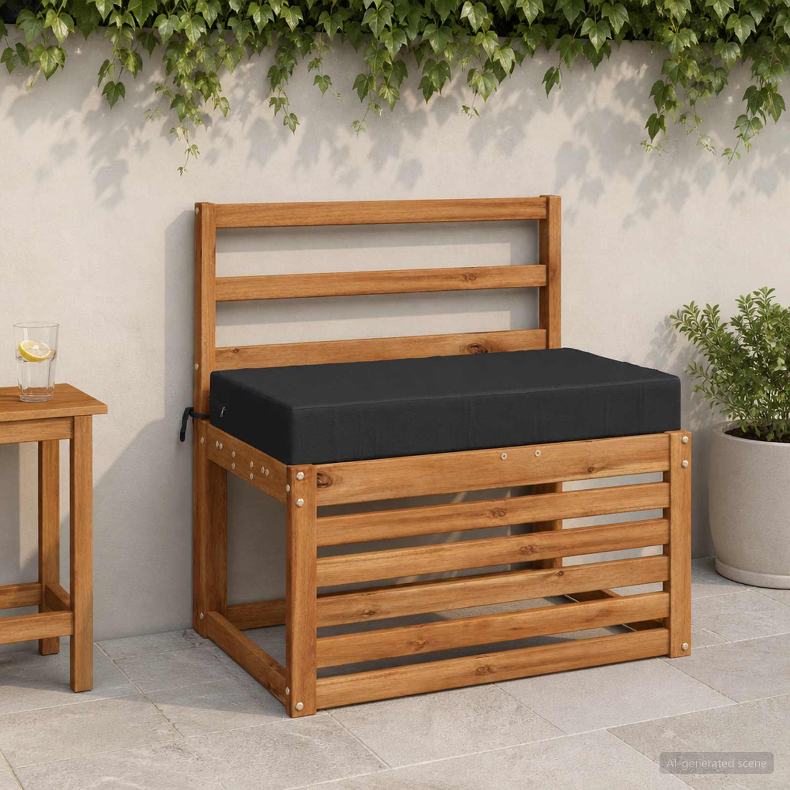 Zitkussen SOEST 100% Polyester Donkerblauw 70 x 40 x 10 cm image 1