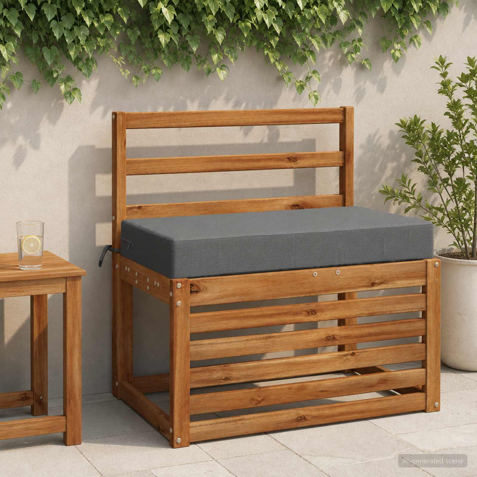 Zitkussen SOEST 100% Polyester Grijs 70 x 40 x 10 cm image 1