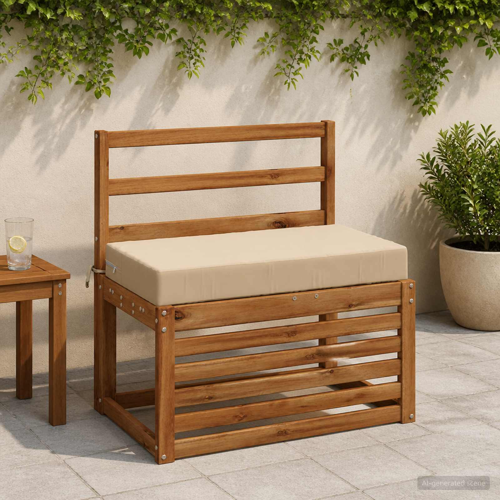 Zitkussen SOEST 100% Polyester Beige 70 x 40 x 10 cm image 1