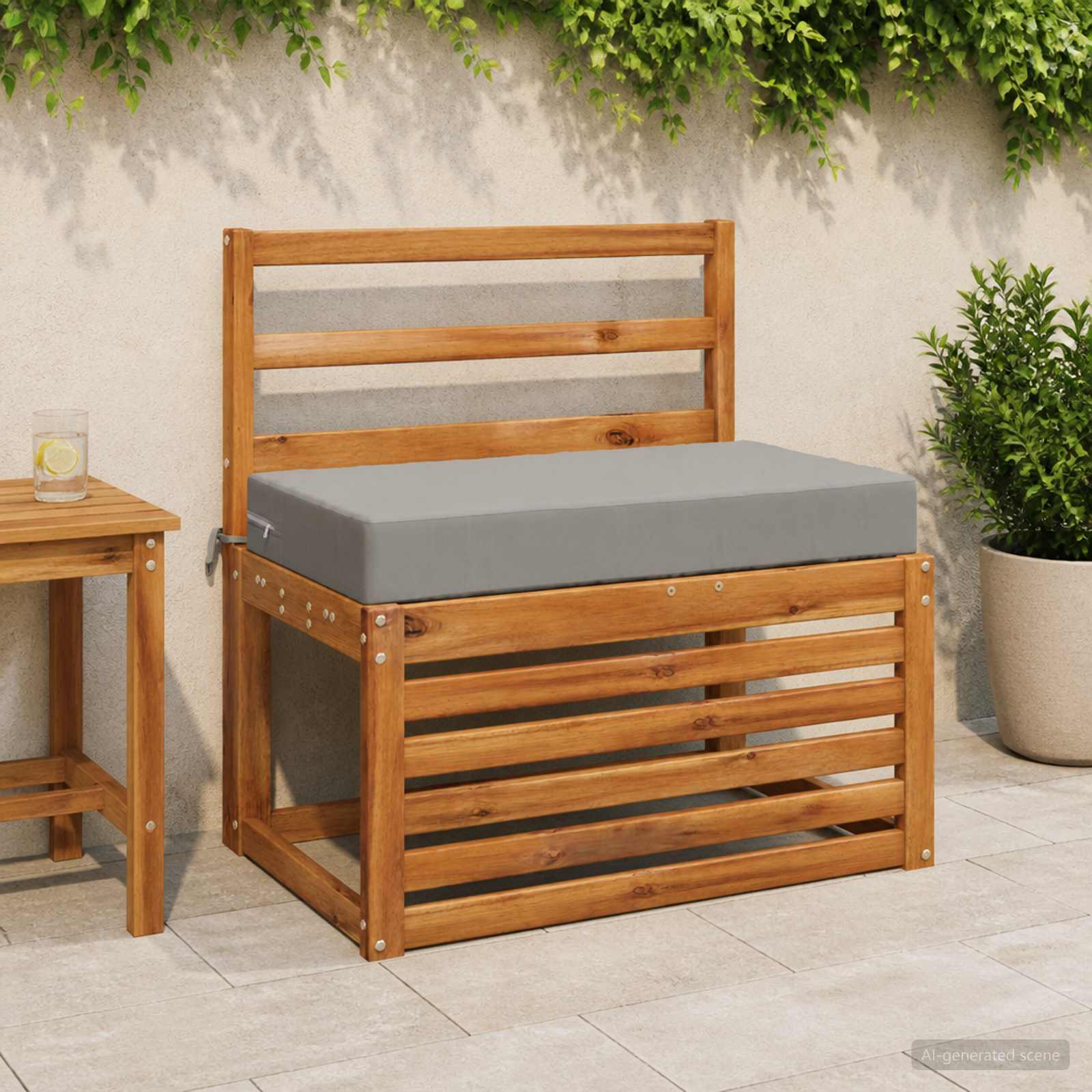 Zitkussen SOEST 100% Polyester Grijs 70 x 40 x 10 cm image 1