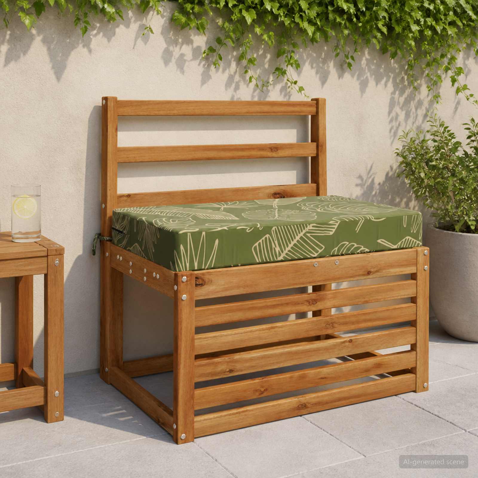 Zitkussen SOEST 100% Polyester Bladontwerp 70 x 40 x 10 cm image 1