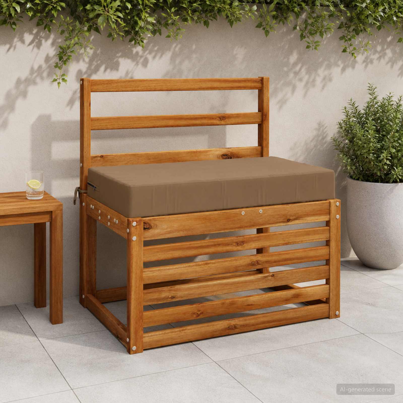 Zitkussen SOEST 100% Polyester Taupe 70 x 40 x 10 cm image 1