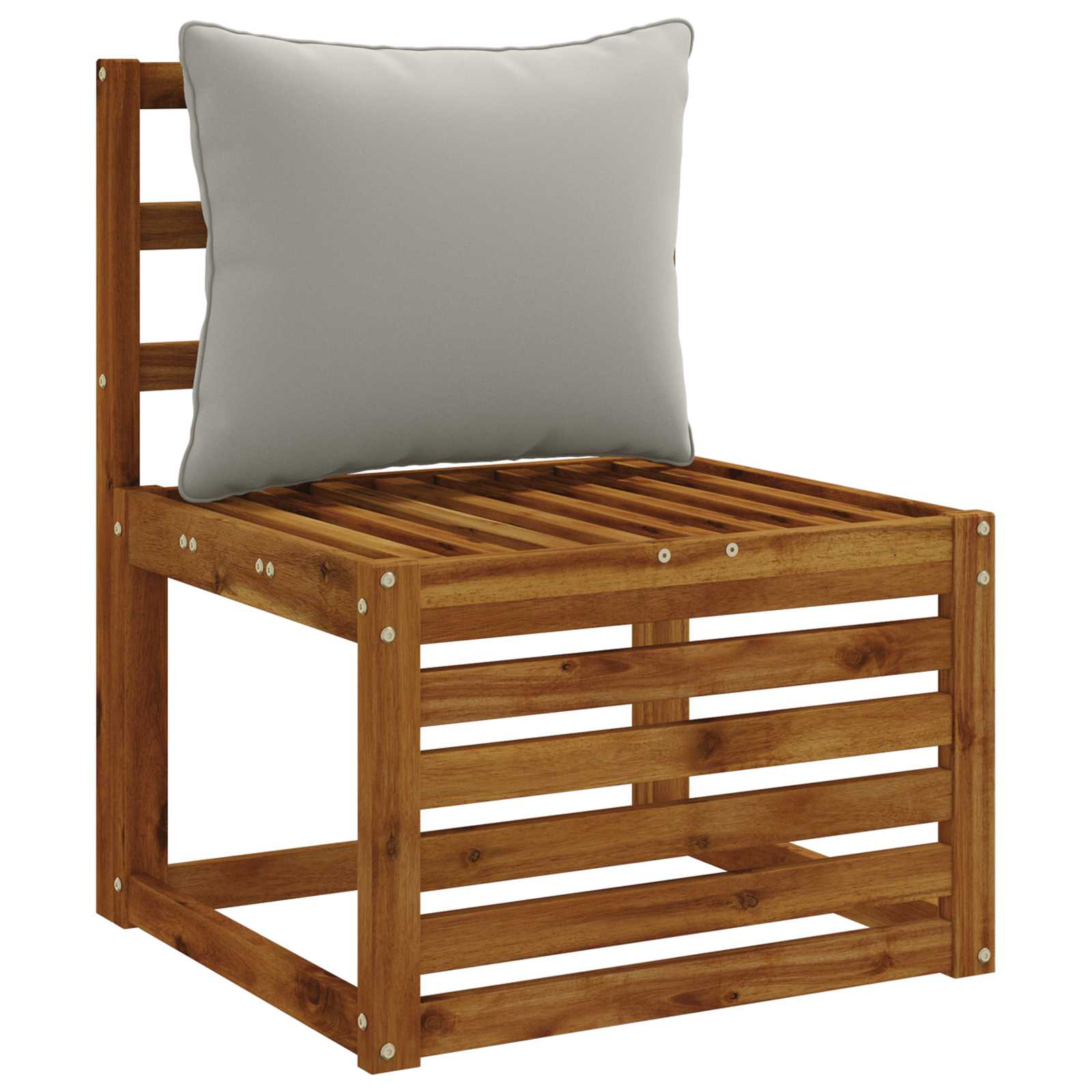 1-Delig Rugkussen PUTTEN 100% Polyester Grijs 50 x 40 x 15 cm image 2