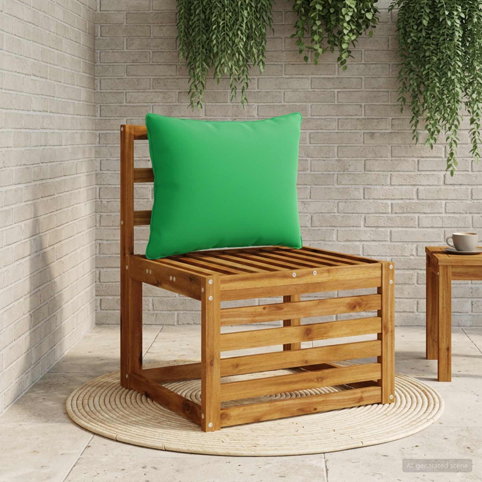 1-Delig Rugkussen PUTTEN 100% Polyester Groen 60 x 40 x 15 cm image 1