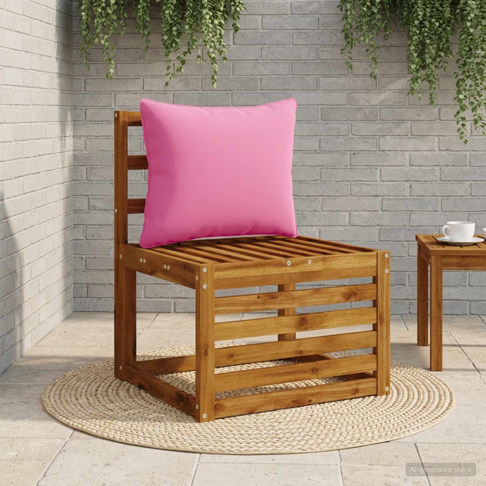 1-Delig Rugkussen PUTTEN 100% Polyester Roze 50 x 40 x 15 cm image 1