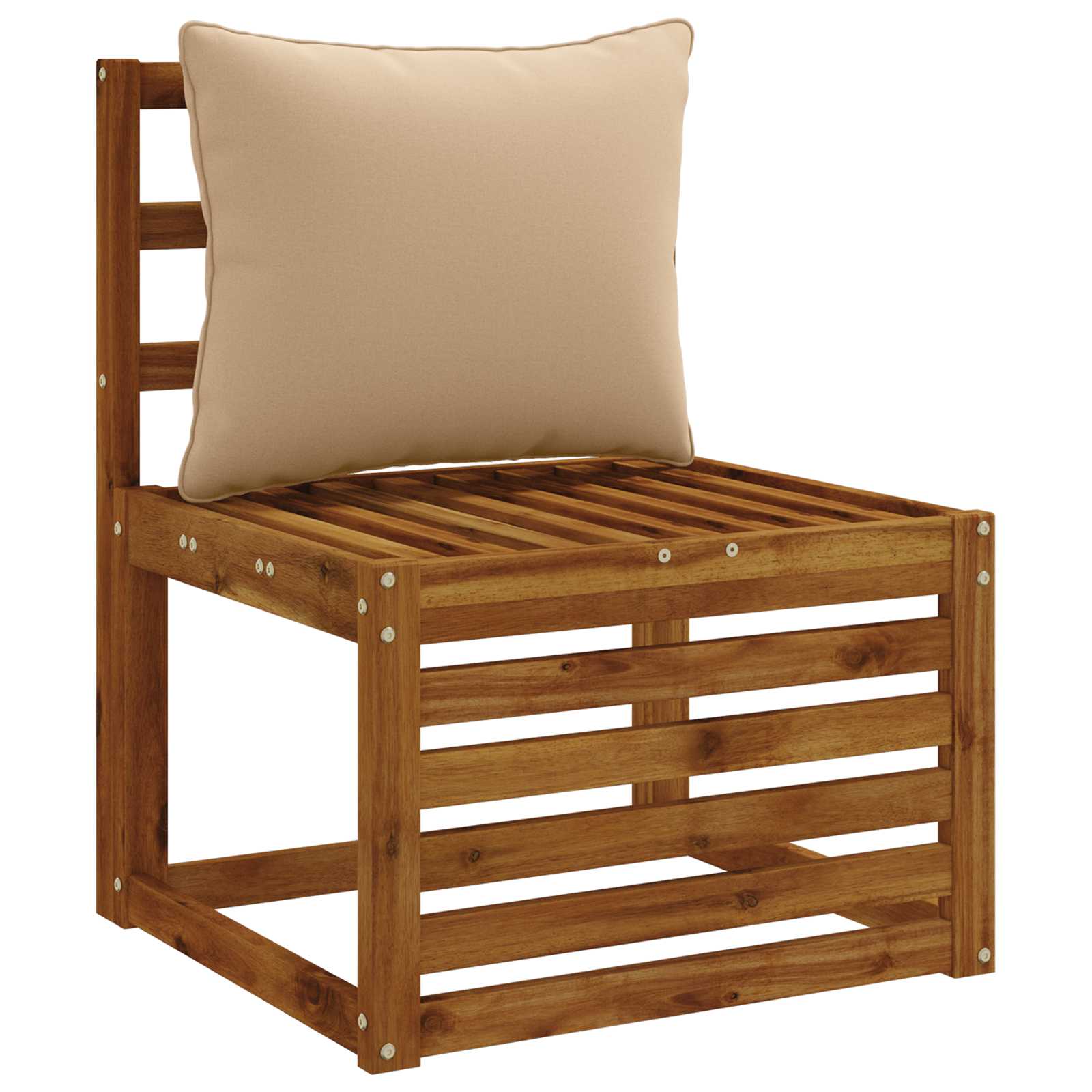 1-Delig Rugkussen PUTTEN 100% Polyester Zand 60 x 40 x 15 cm image 3
