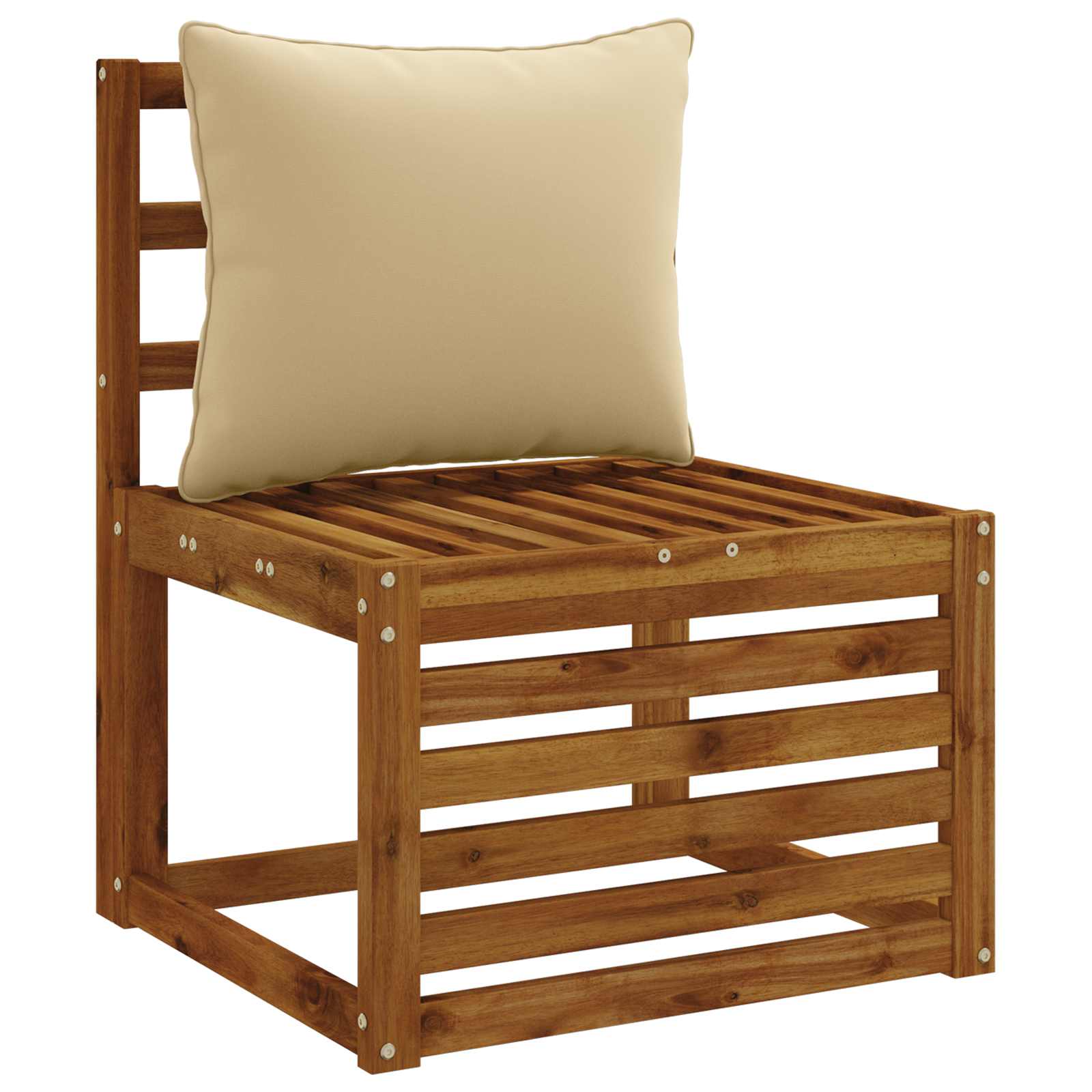 1-Delig Rugkussen PUTTEN 100% Polyester Beige 60 x 40 x 15 cm image 2