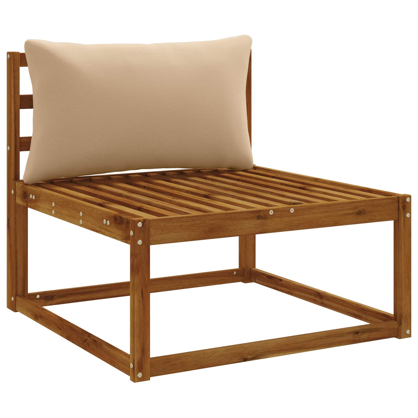 1-Delig Rugkussen PUTTEN 100% Polyester Zand 70 x 40 x 15 cm image 3