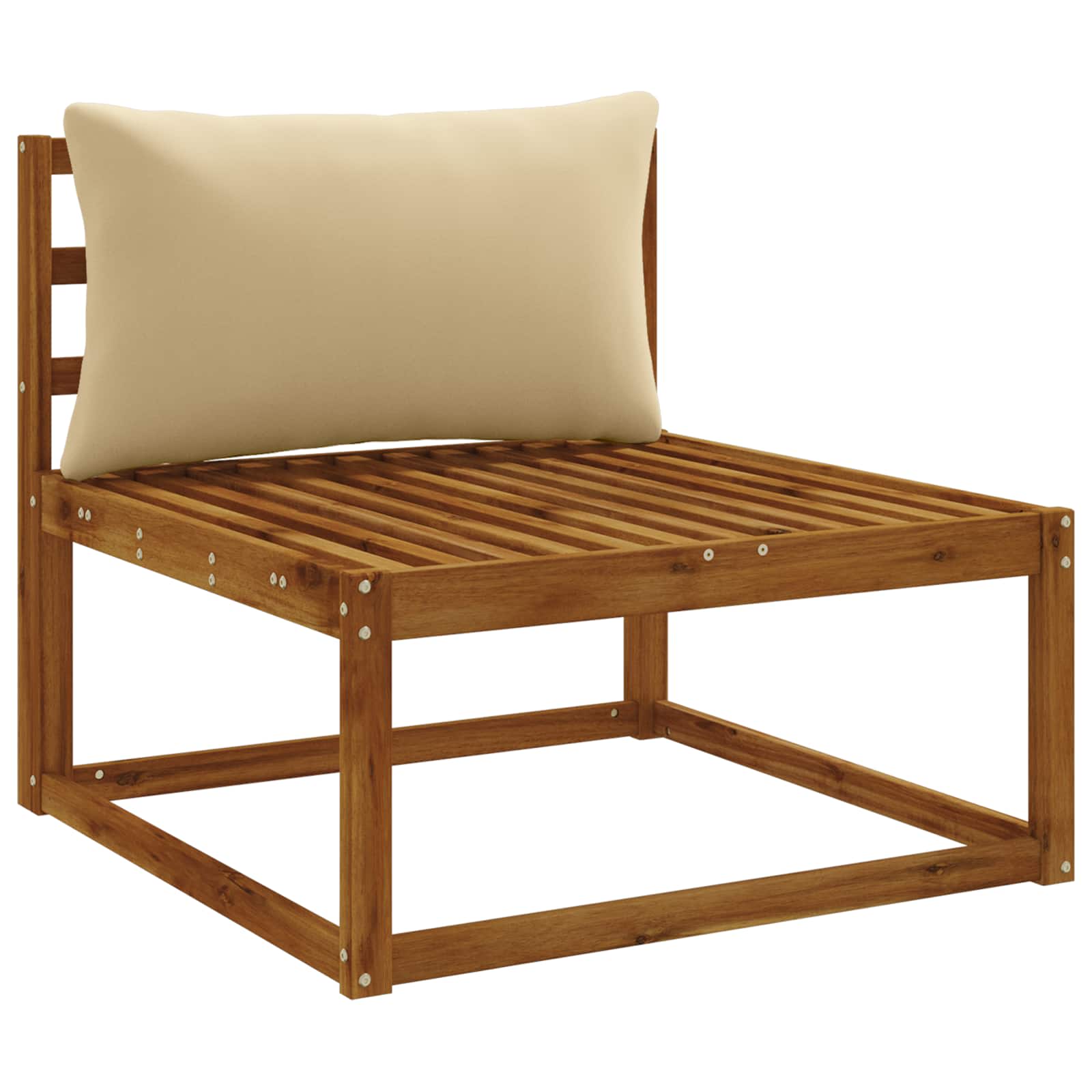 1-Delig Rugkussen PUTTEN 100% Polyester Beige 70 x 40 x 15 cm image 2