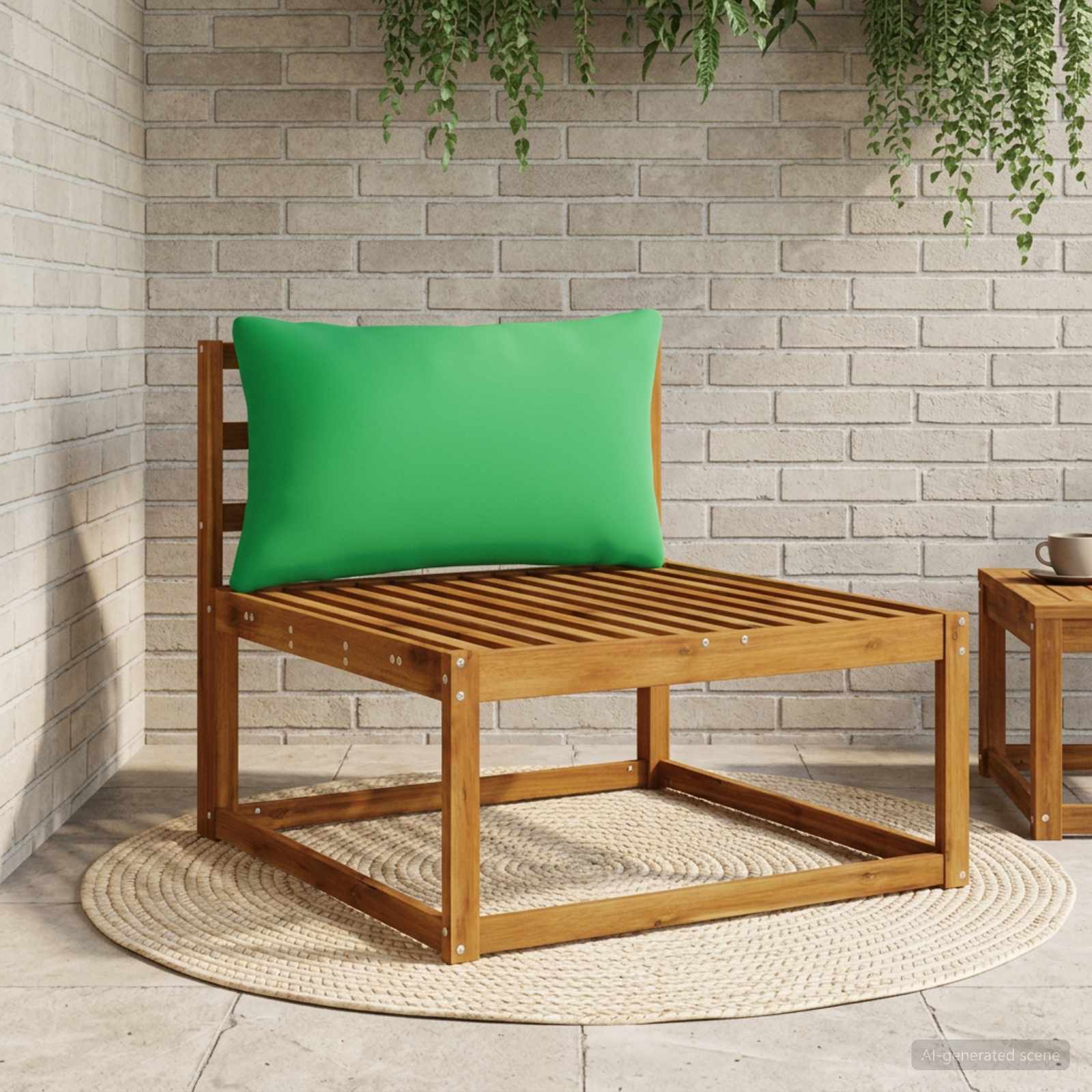 1-Delig Rugkussen PUTTEN 100% Polyester Groen 80 x 40 x 15 cm image 1