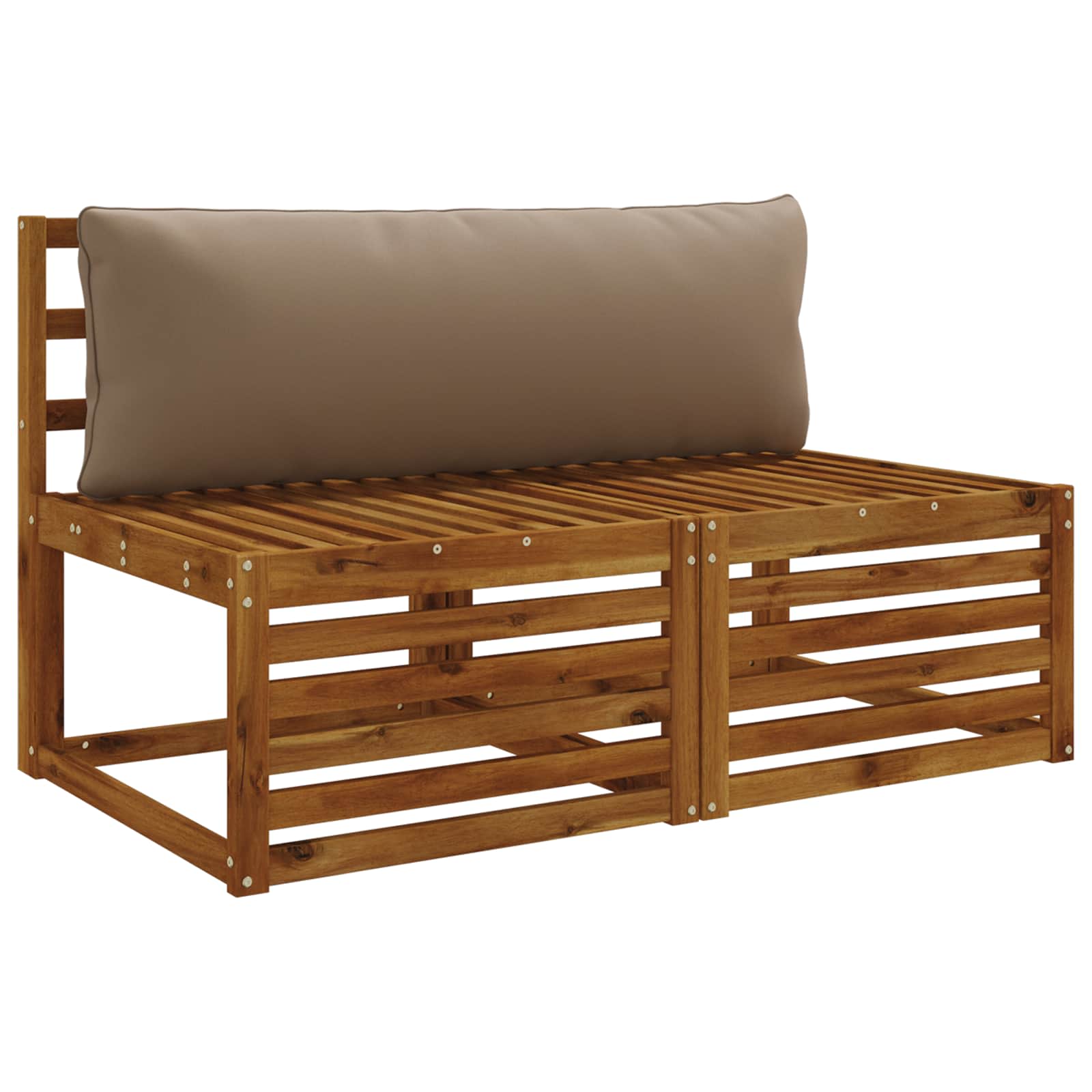 1-Delig Rugkussen PUTTEN 100% Polyester Taupe 120 x 40 x 15 cm image 2