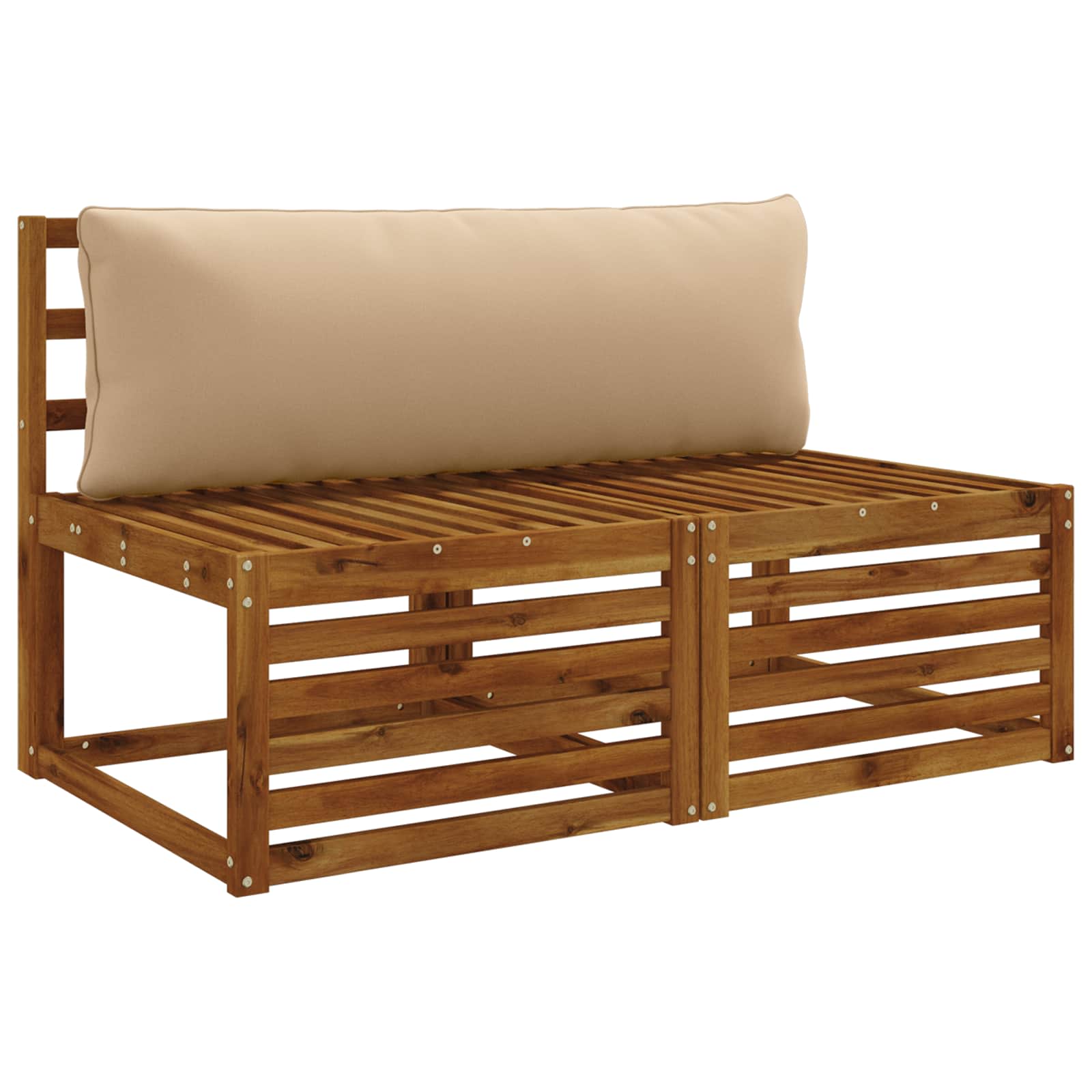 1-Delig Rugkussen PUTTEN 100% Polyester Zand 120 x 40 x 15 cm image 2