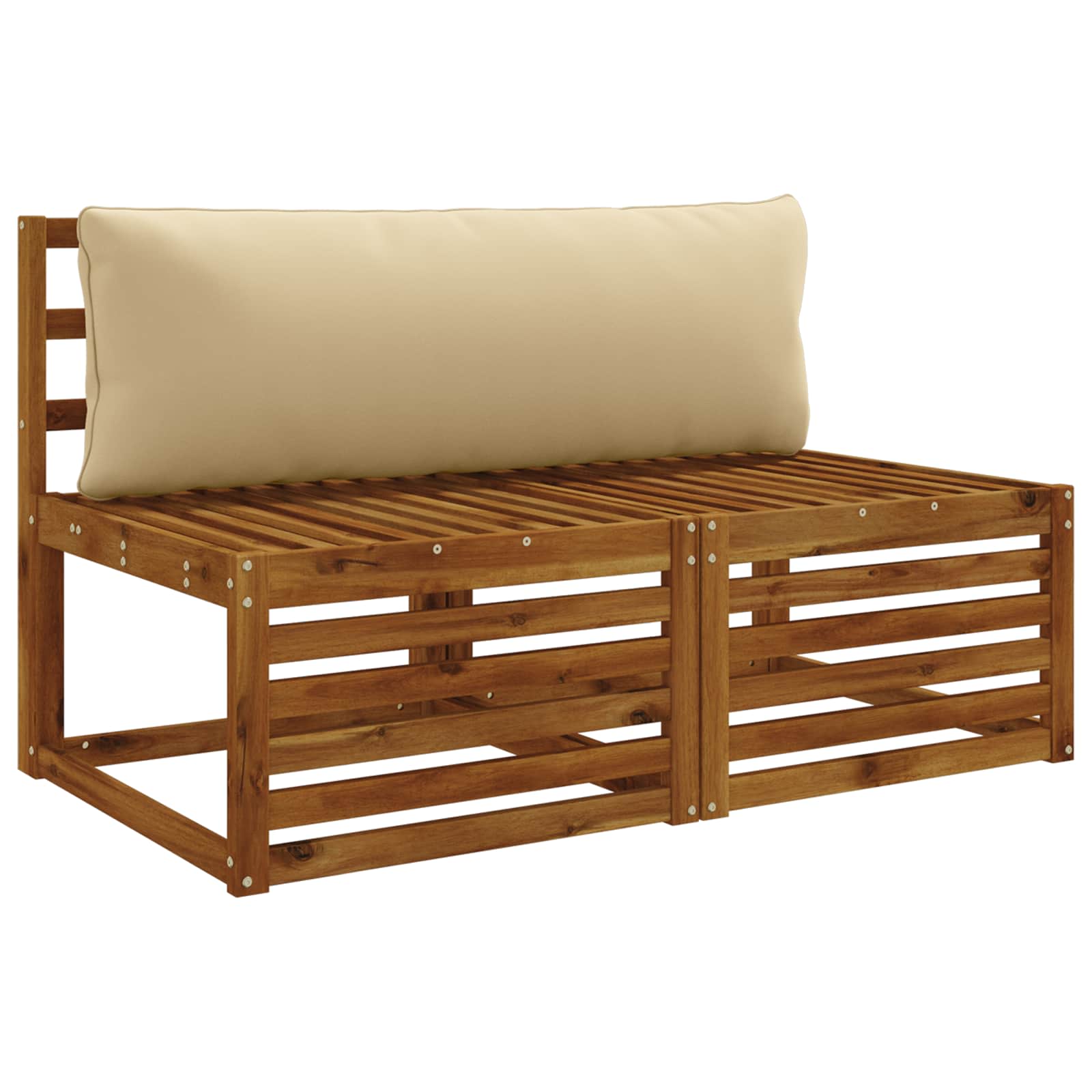 1-Delig Rugkussen PUTTEN 100% Polyester Beige 120 x 40 x 15 cm image 2