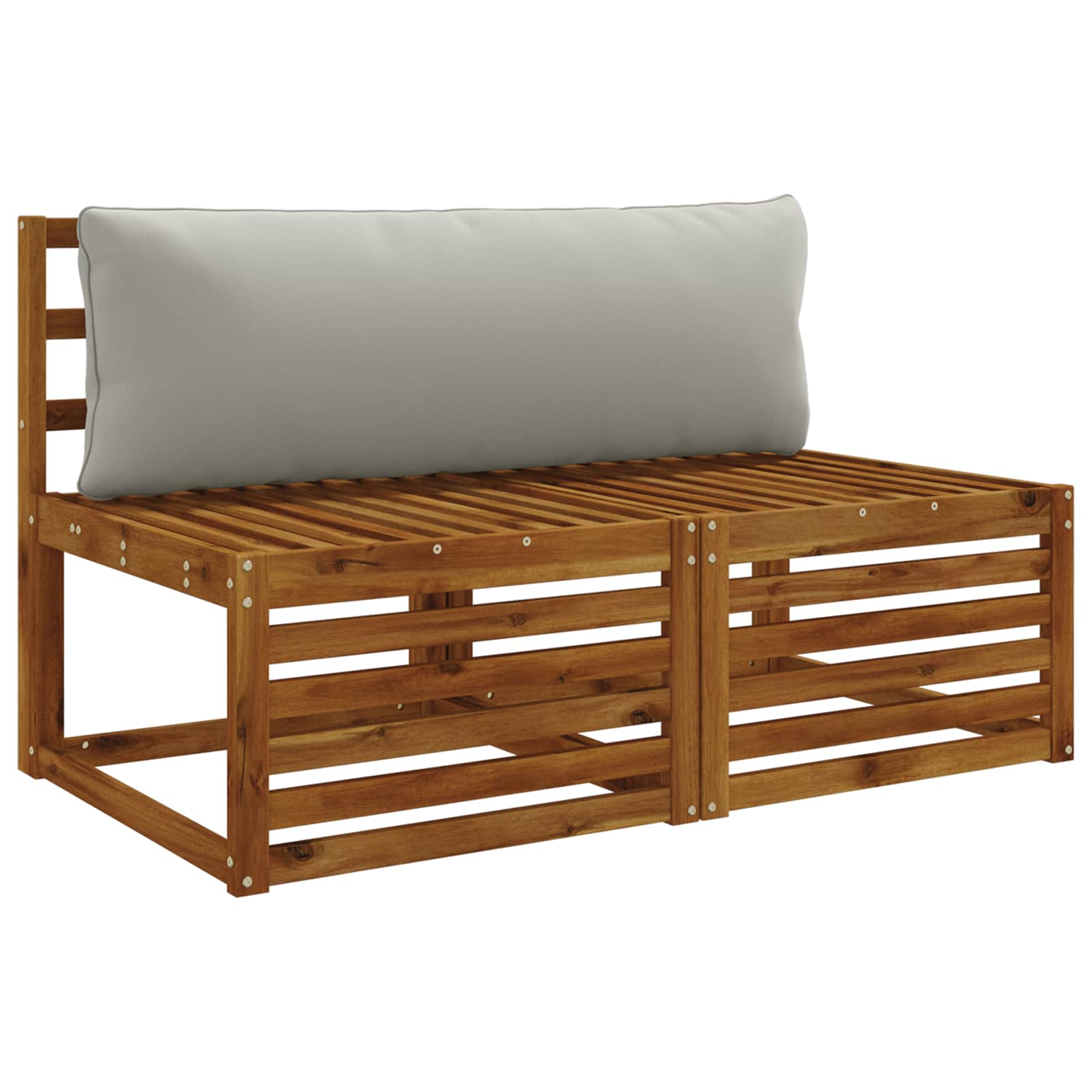 vidaXL Rugkussen PUTTEN 100% Polyester Grijs 120 x 40 x 15 cm, foto 2