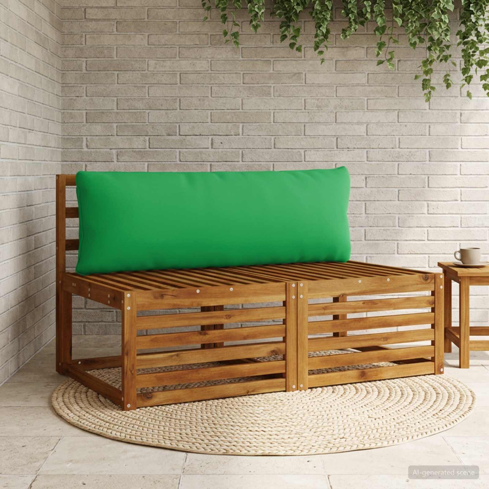 1-Delig Rugkussen PUTTEN 100% Polyester Groen 120 x 40 x 15 cm image 1