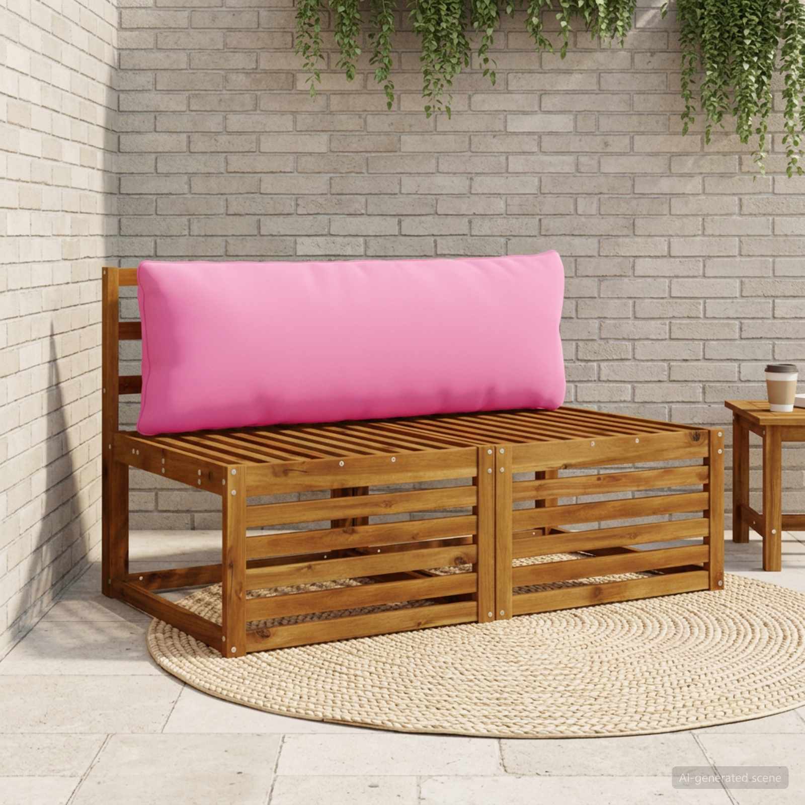 1-Delig Rugkussen PUTTEN 100% Polyester Roze 120 x 40 x 15 cm image 1