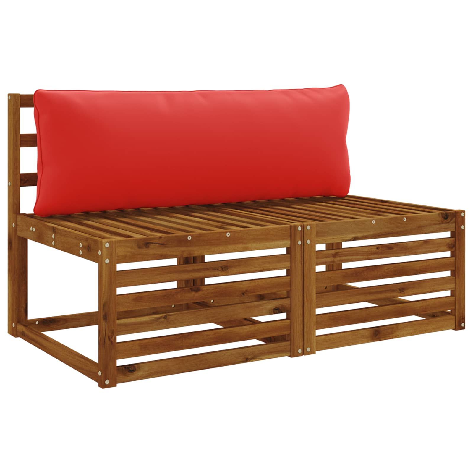 1-Delig Rugkussen PUTTEN 100% Polyester Rood 120 x 40 x 15 cm image 3