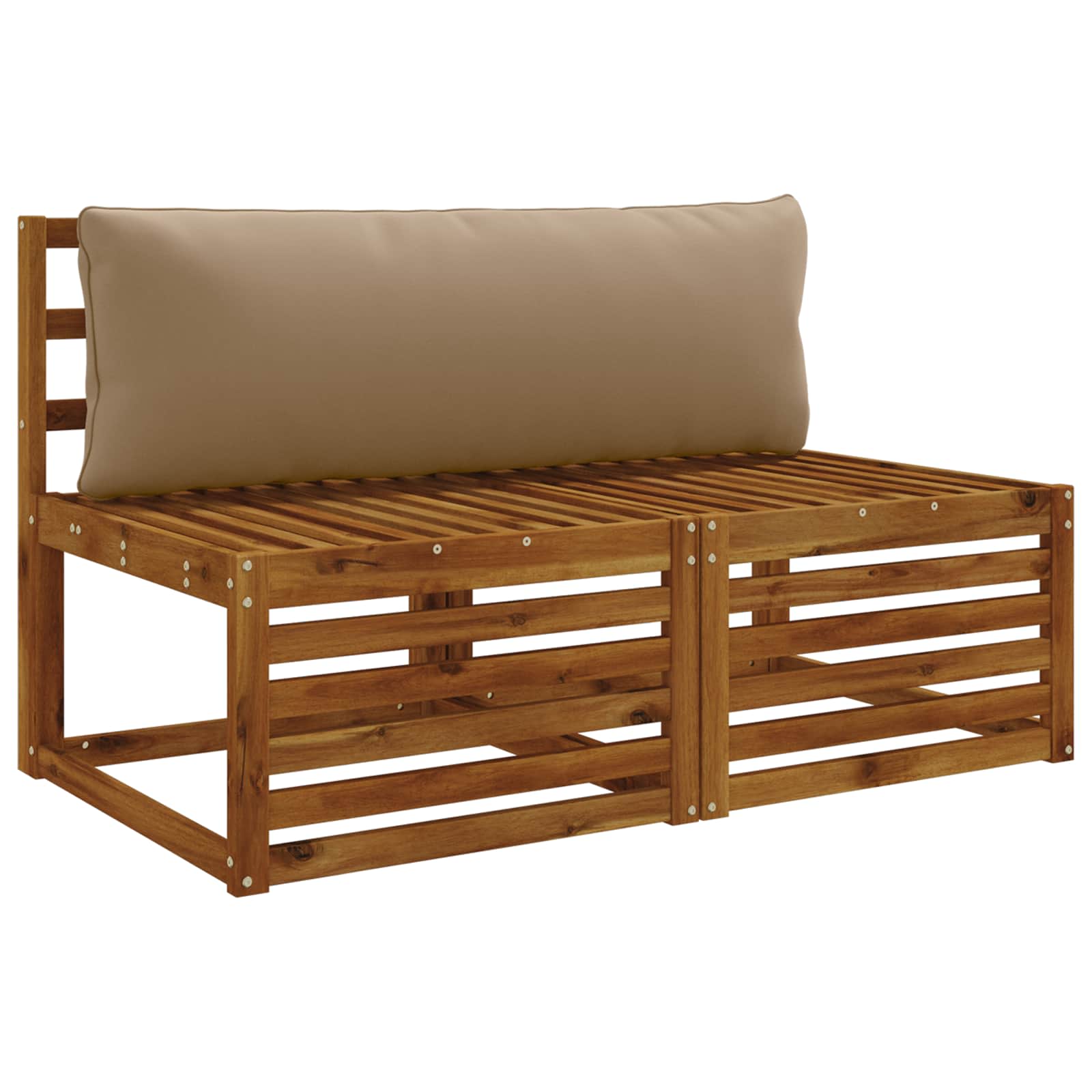1-Delig Rugkussen PUTTEN 100% Polyester Taupe 120 x 40 x 15 cm image 2