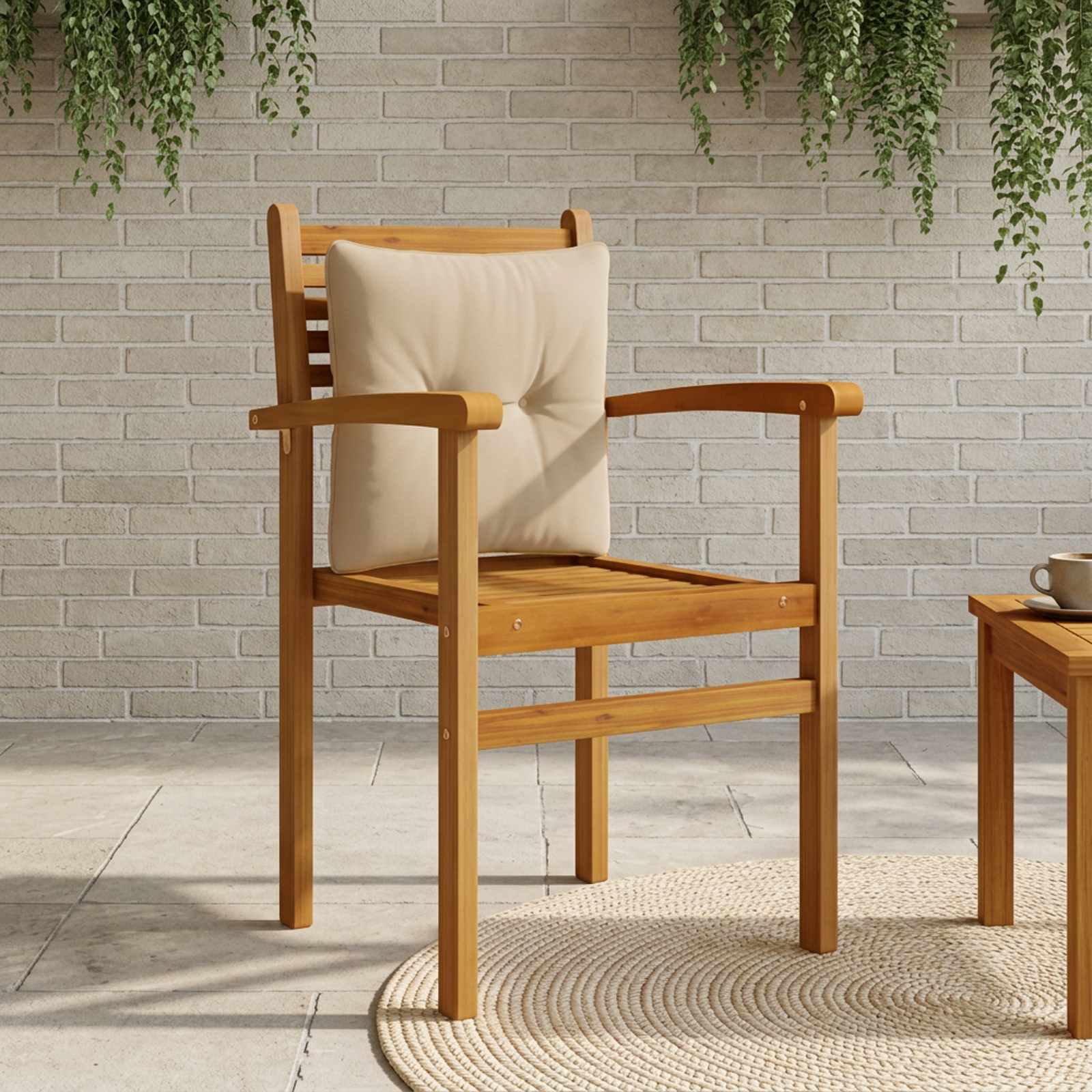 Hrbtna blazina PUTTEN 100% poliester Taupe 40 x 40 x 10 cm