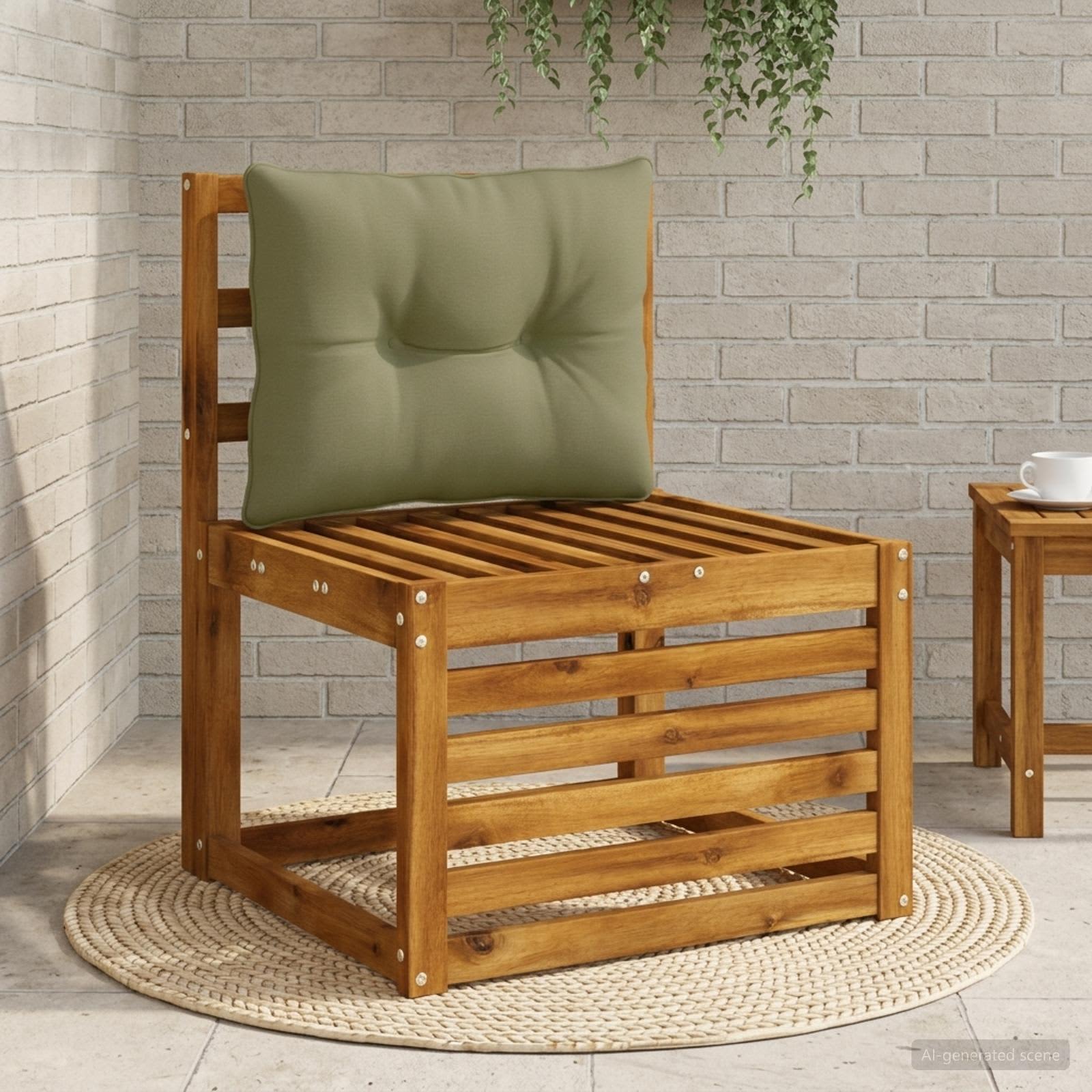 Rugkussen PUTTEN 100% Polyester Olijfgroen 60 x 40 x 10 cm image 1