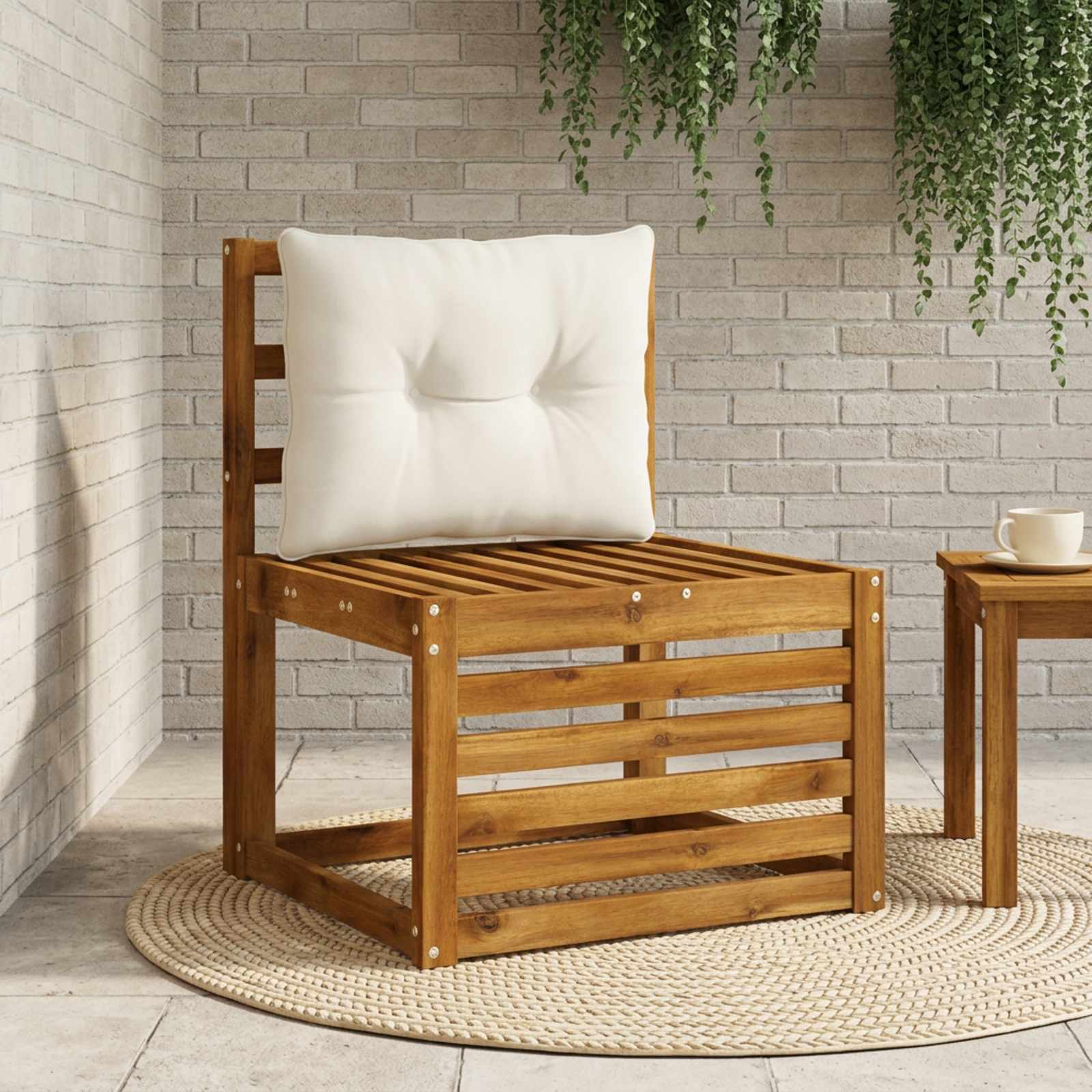 Rugkussen PUTTEN 100% Polyester Wit 60 x 40 x 10 cm image 1