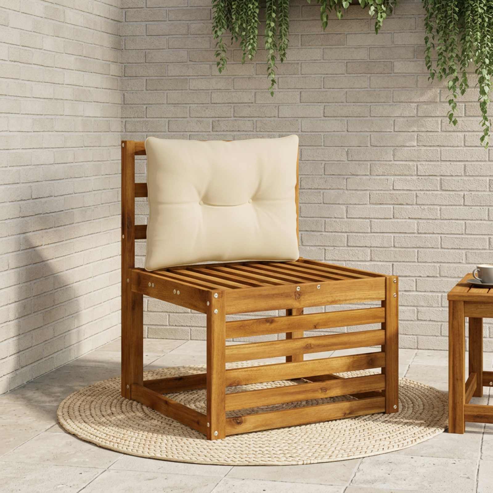 Rugkussen PUTTEN 100% Polyester Beige 50 x 40 x 10 cm image 1