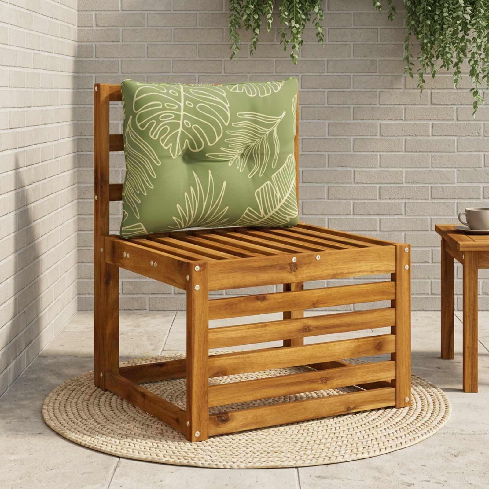 vidaXL Rygpude PUTTEN 100% polyester Bladdesign 50 x 40 x 10 cm