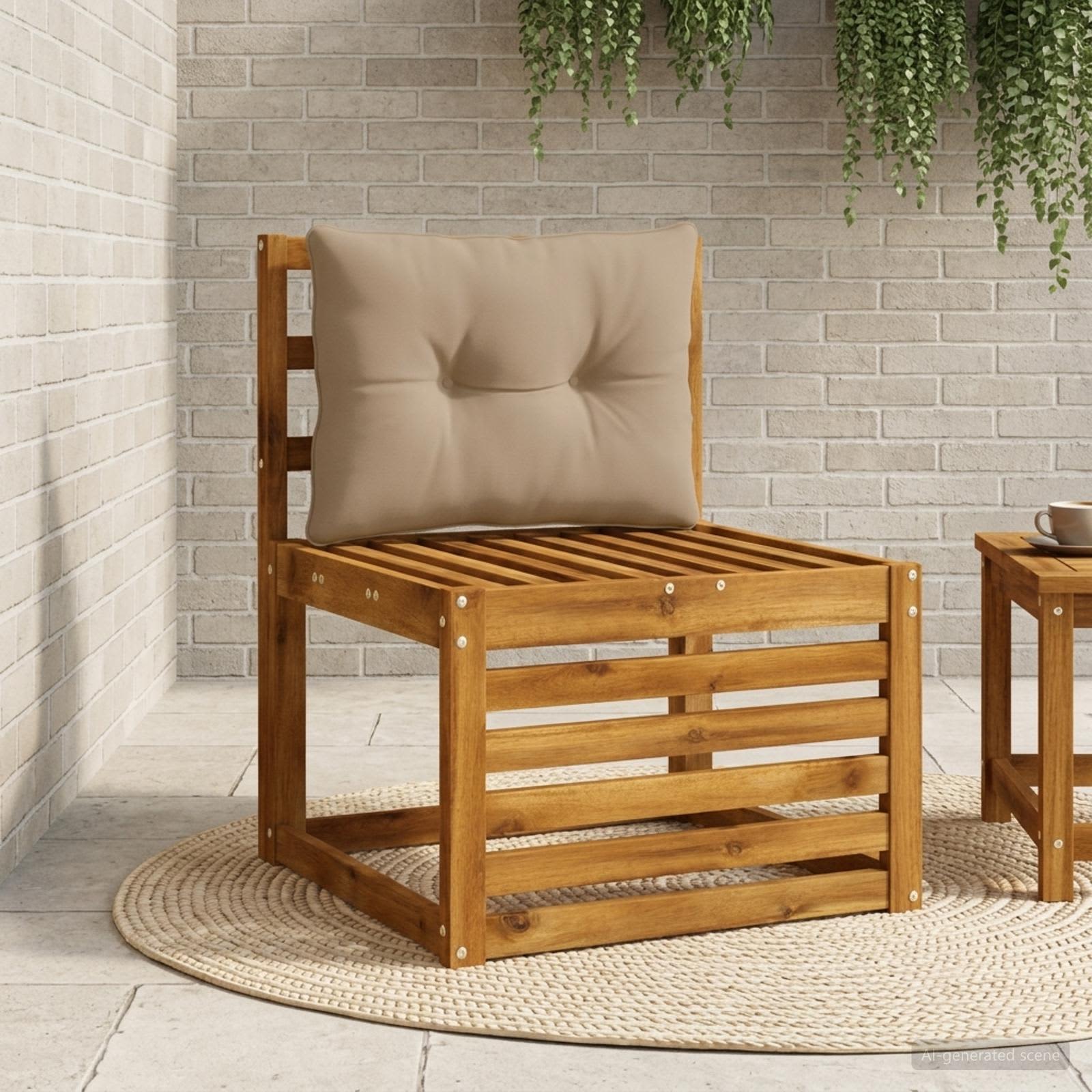 Rugkussen PUTTEN 100% Polyester Taupe 50 x 40 x 10 cm image 1