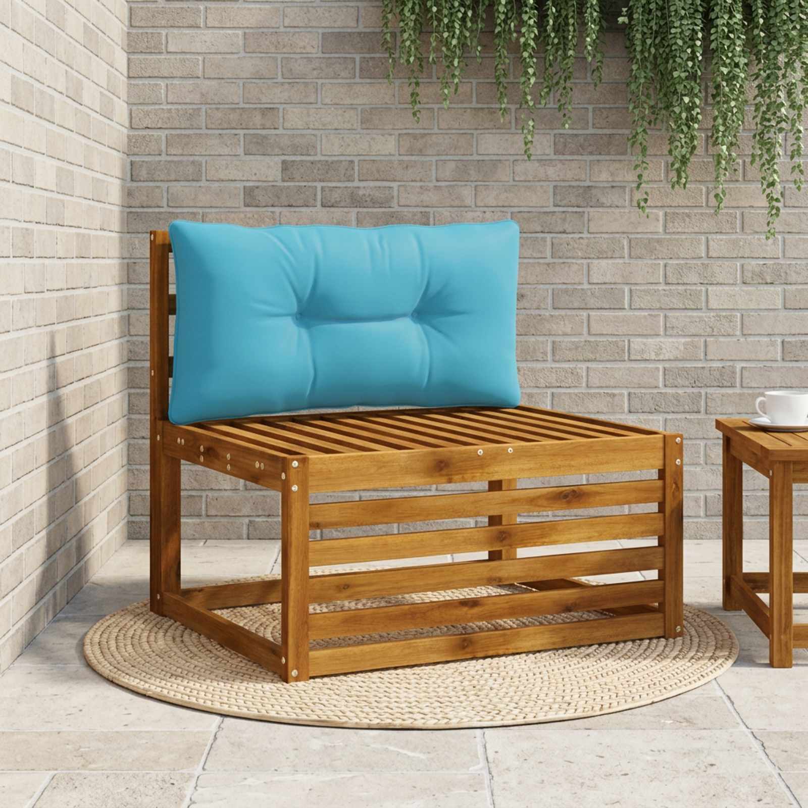 Rugkussen PUTTEN 100% Polyester Lichtblauw 70 x 40 x 10 cm image 1