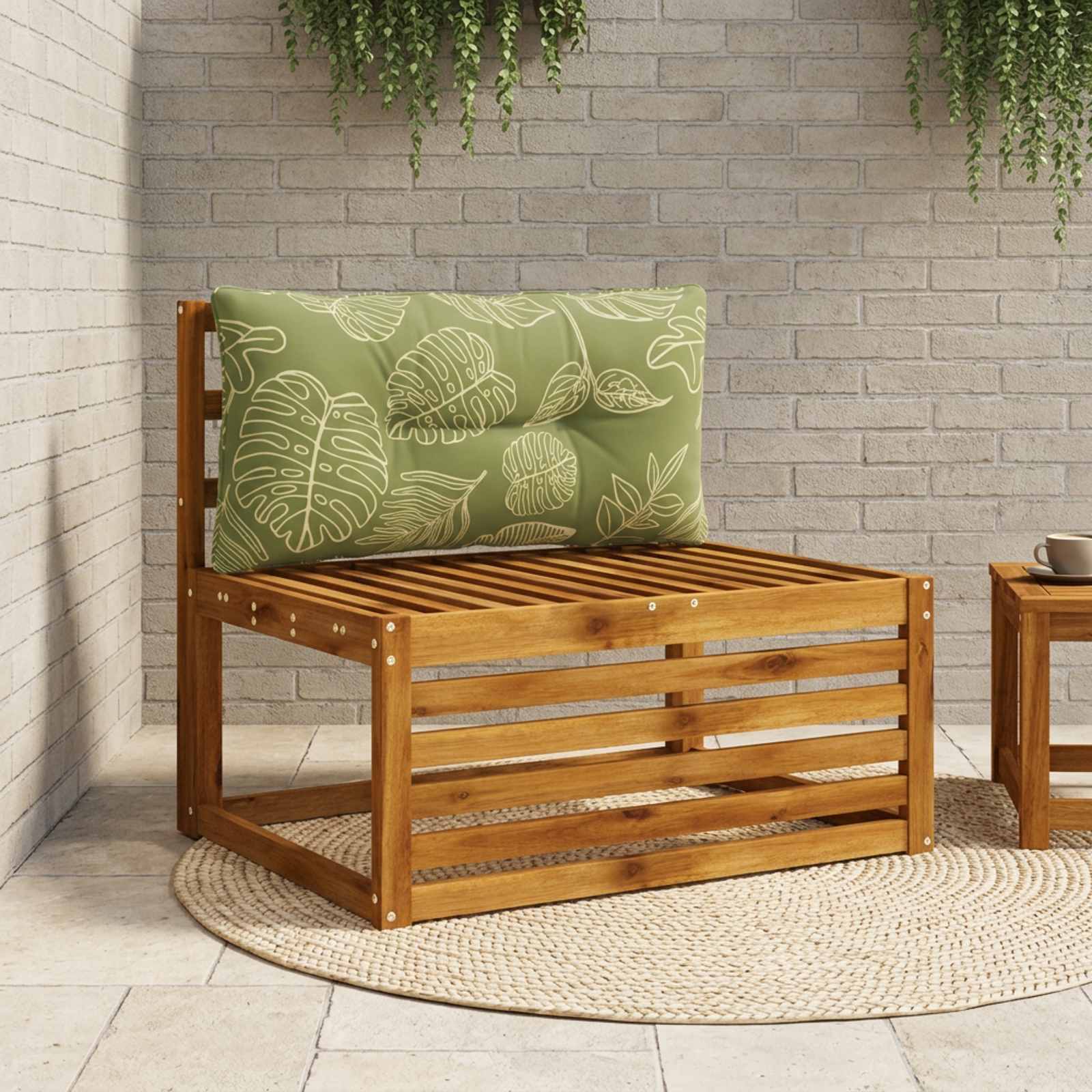 Rugkussen PUTTEN 100% Polyester Bladontwerp 70 x 40 x 10 cm image 1