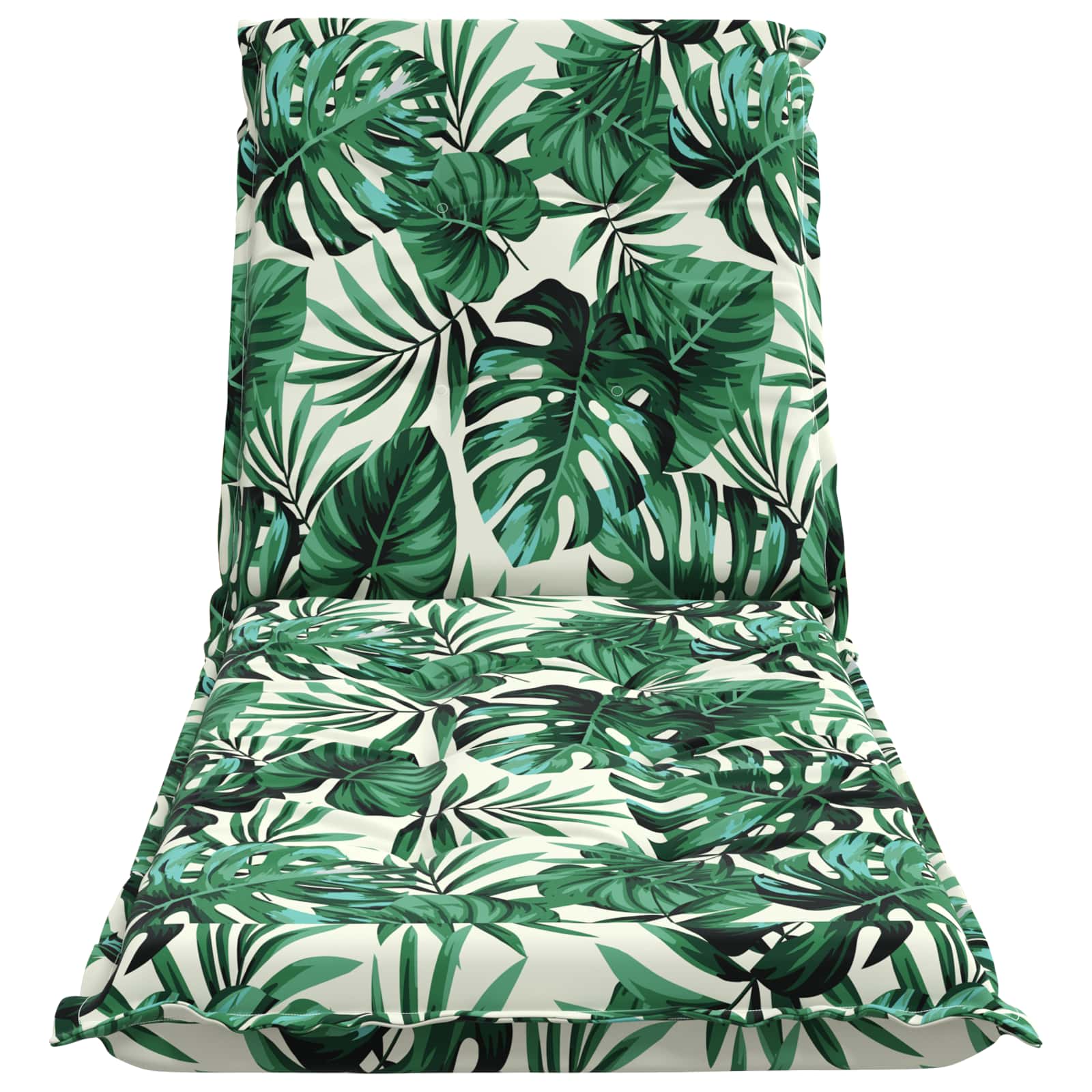 vidaXL Ligstoel Kussen GEMERT 100% Polyester Bladpatroon groen, foto 4