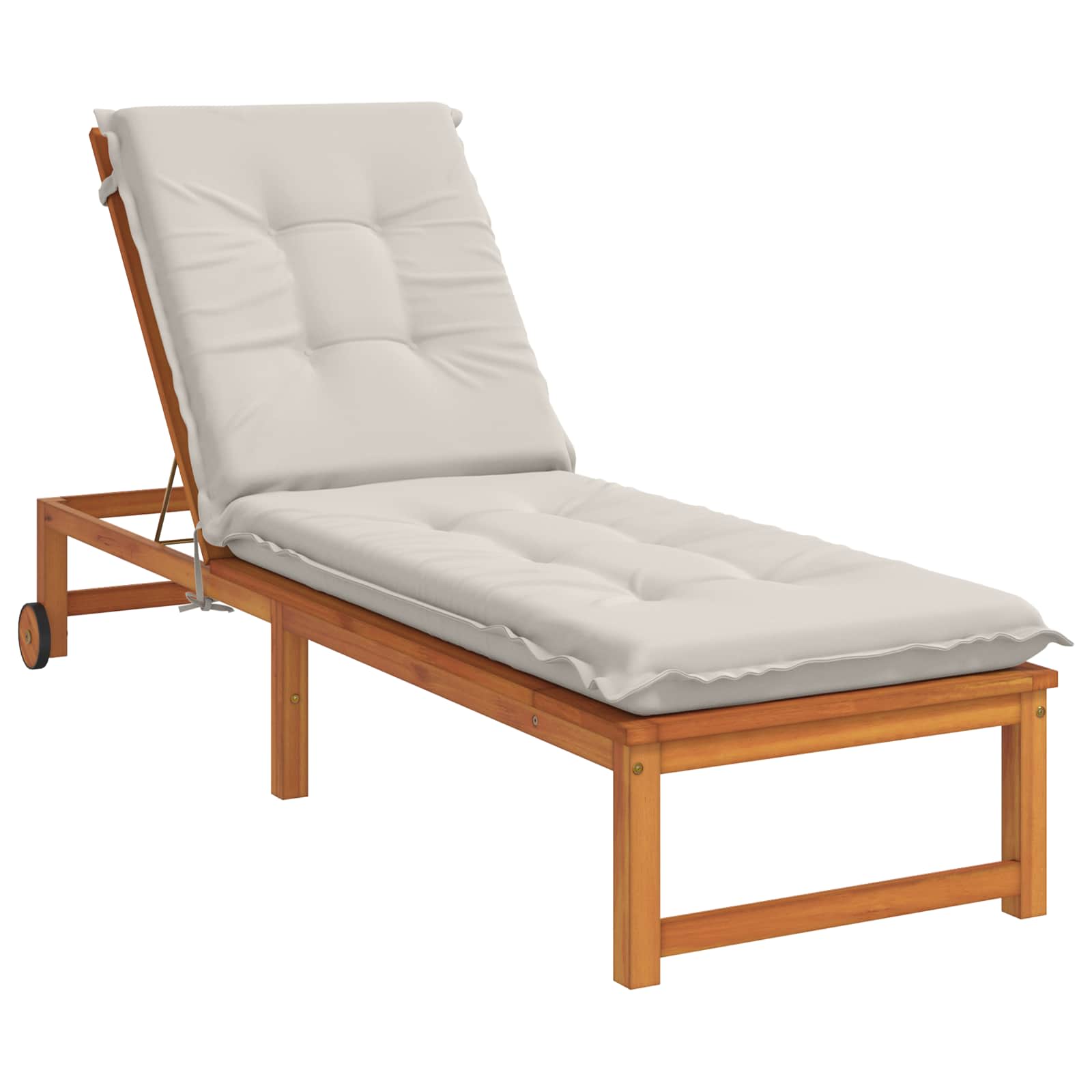 Ligstoel Kussen GEMERT 100% Polyester Wit 190 x 60 x 9 cm image 3