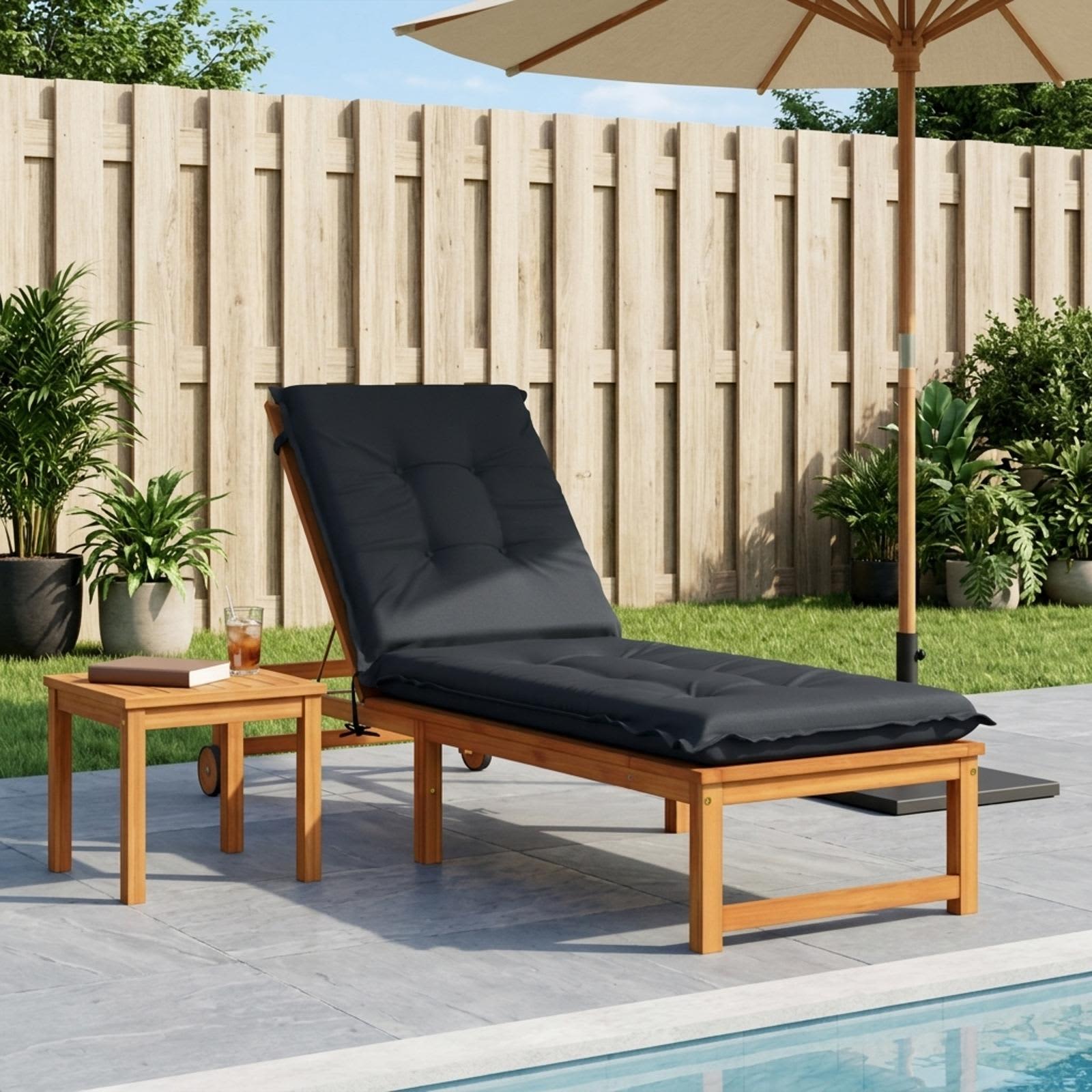 vidaXL Sonnenliege Kissen GEMERT 100 % Polyester Dunkelblau