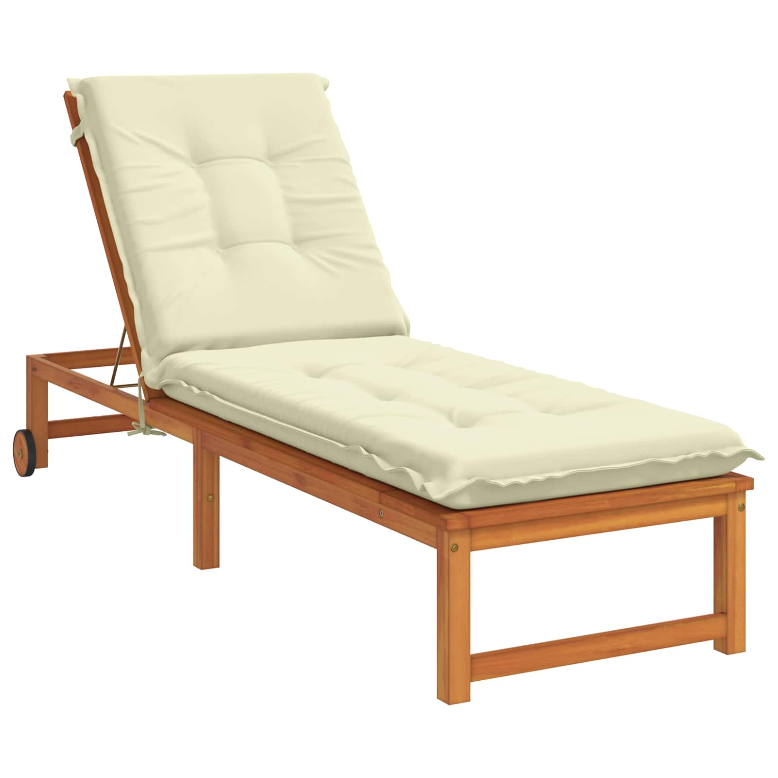 vidaXL Ligstoel Kussen GEMERT 100% Polyester Crèmekleurig, foto 2