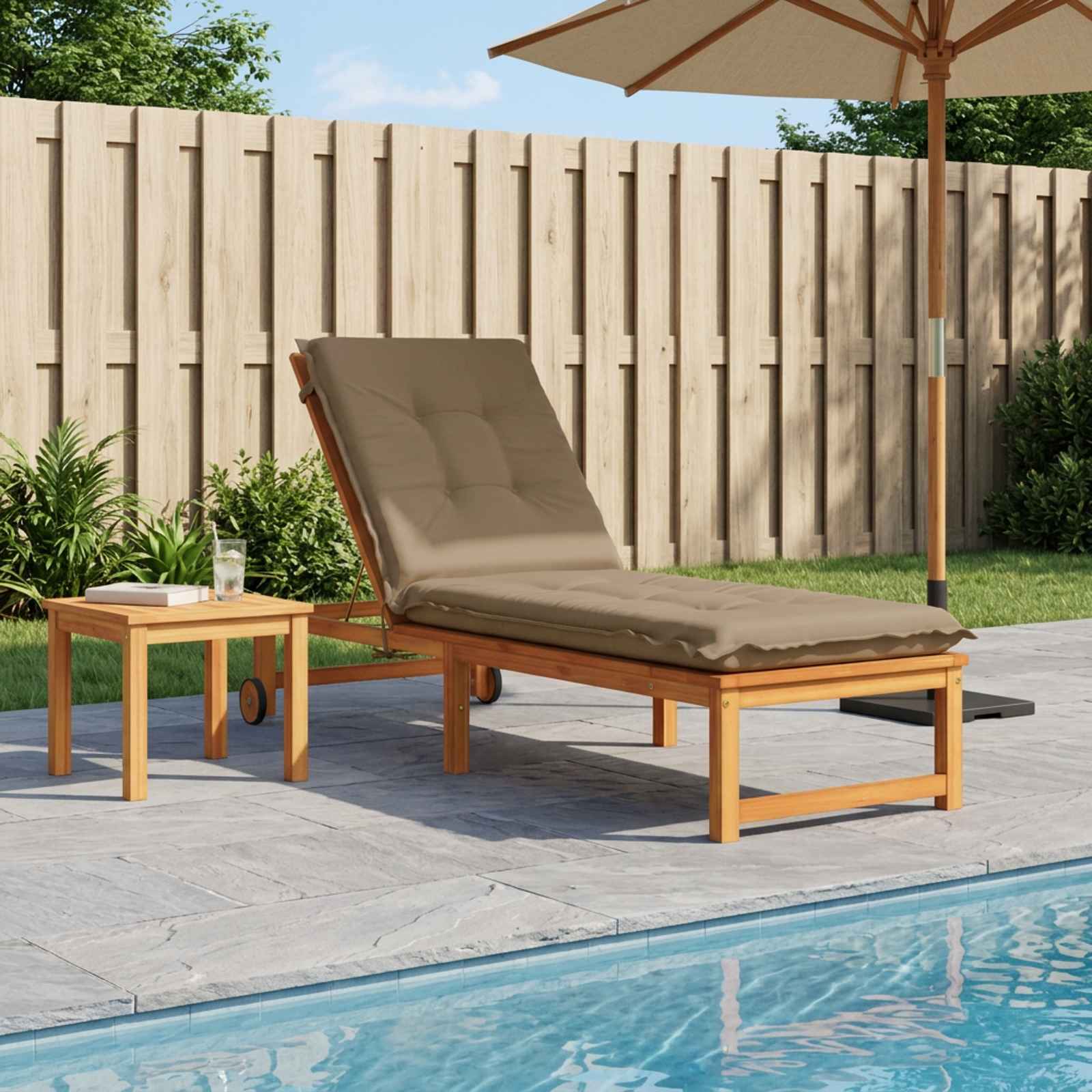Blazina za ležalnik GEMERT 100% poliester Taupe 190 x 50 x 9 cm