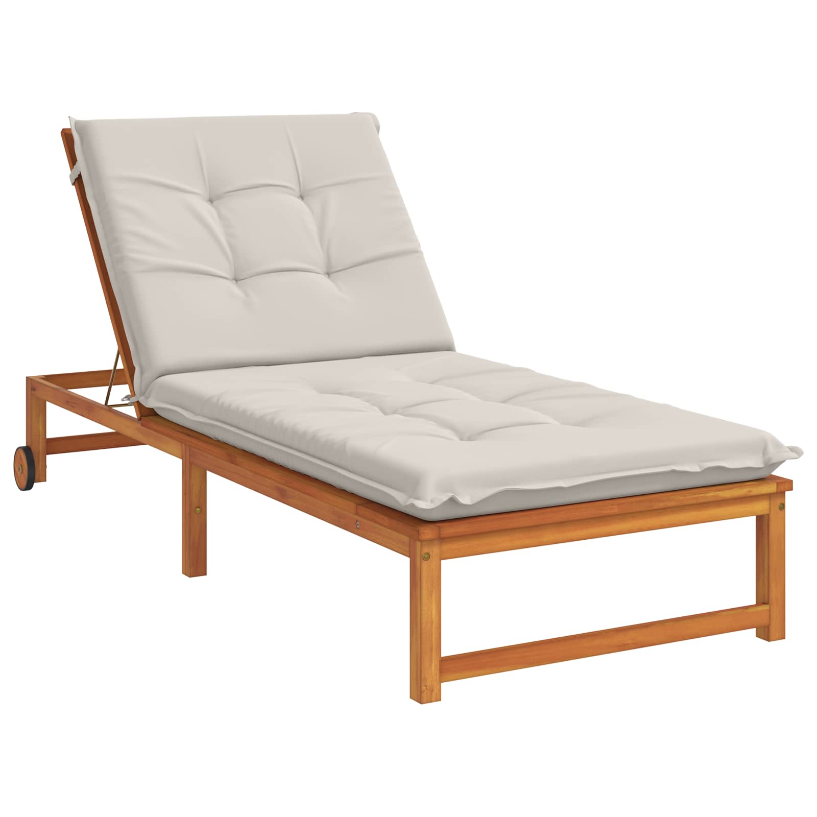 vidaXL - Ligstoel - Kussen - GEMERT - 100% - Polyester - Wit - 190 - x - 80 - x - 9 - cm
