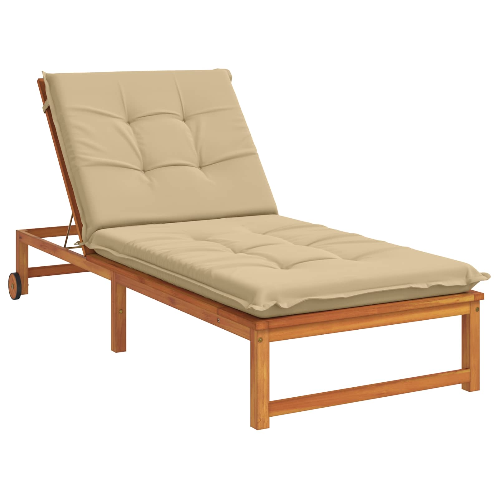 Ligstoel Kussen GEMERT 100% Polyester Beige 190 x 80 x 9 cm image 3