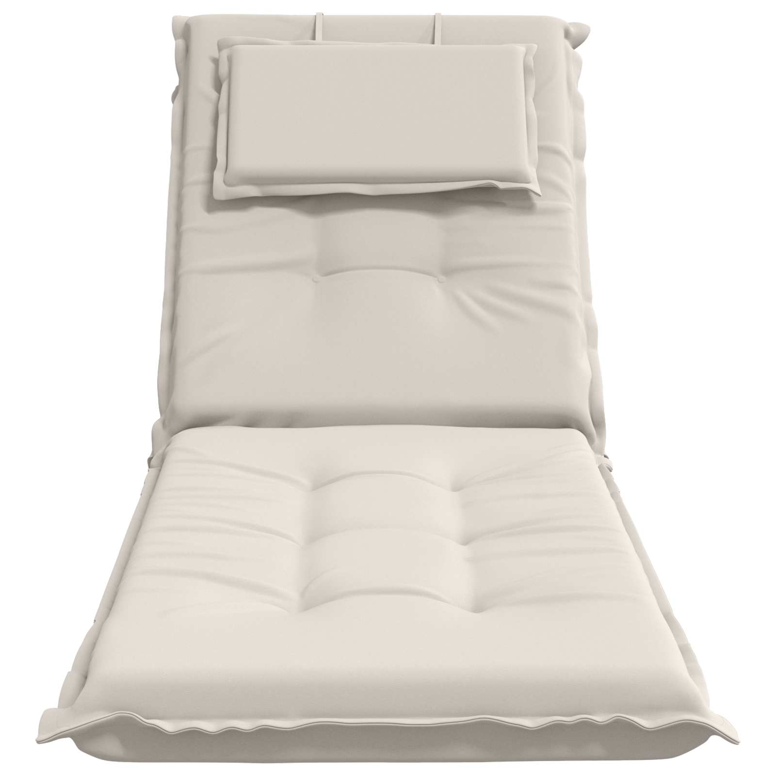 vidaXL Ligstoel Kussen GEMERT 100% Polyester Wit 190 x 50 x 9 cm, foto 4