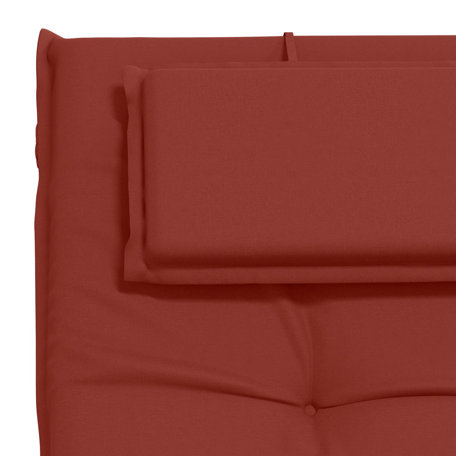 Ligstoel Kussen GEMERT 100% Polyester Rood 190 x 50 x 9 cm image 6