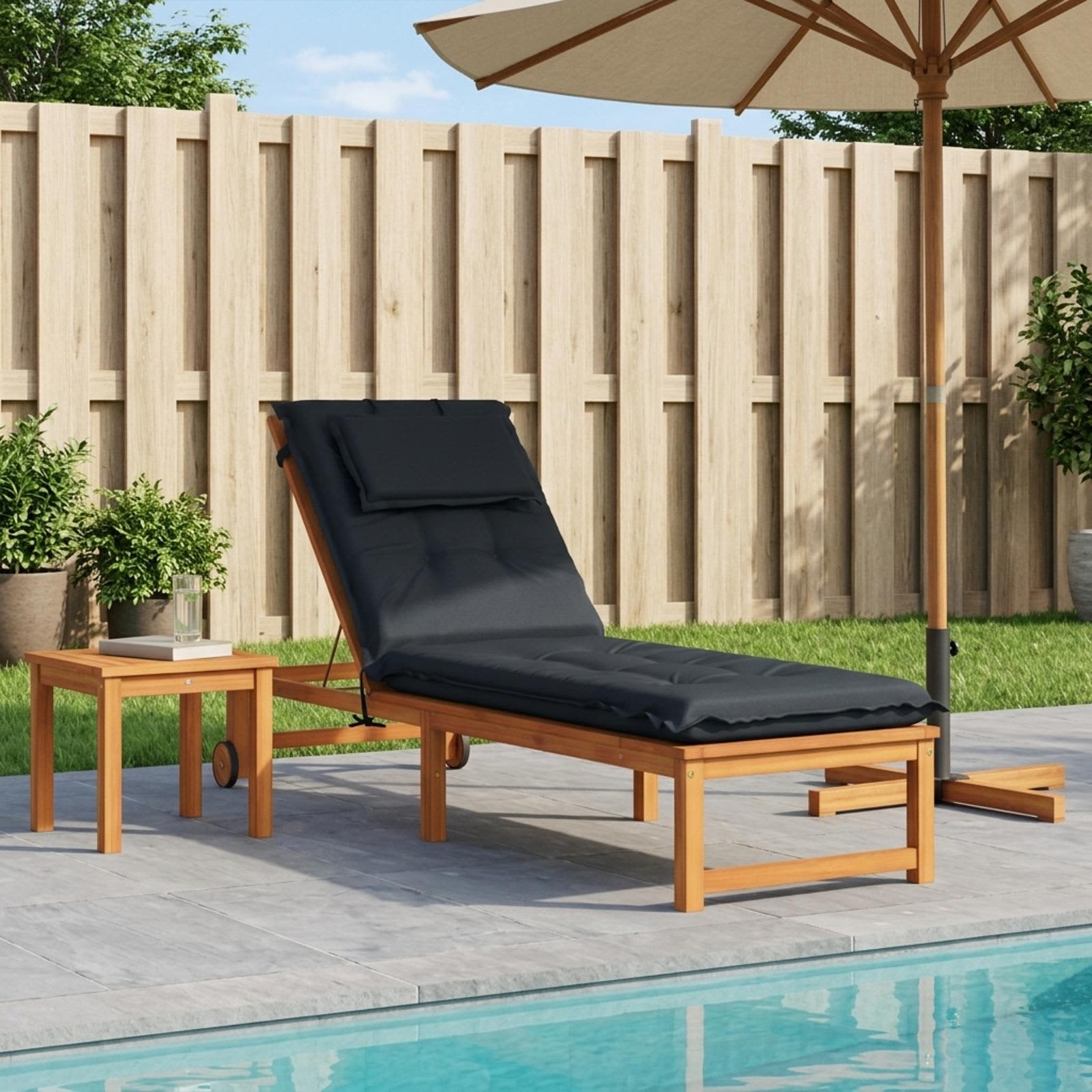 vidaXL Sonnenliege Kissen GEMERT 100 % Polyester Dunkelblau
