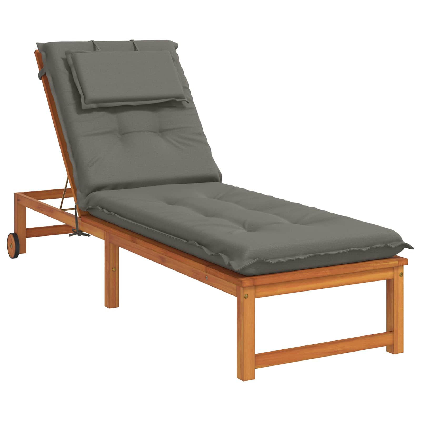 Ligstoel Kussen GEMERT 100% Polyester Grijs 190 x 60 x 9 cm image 3