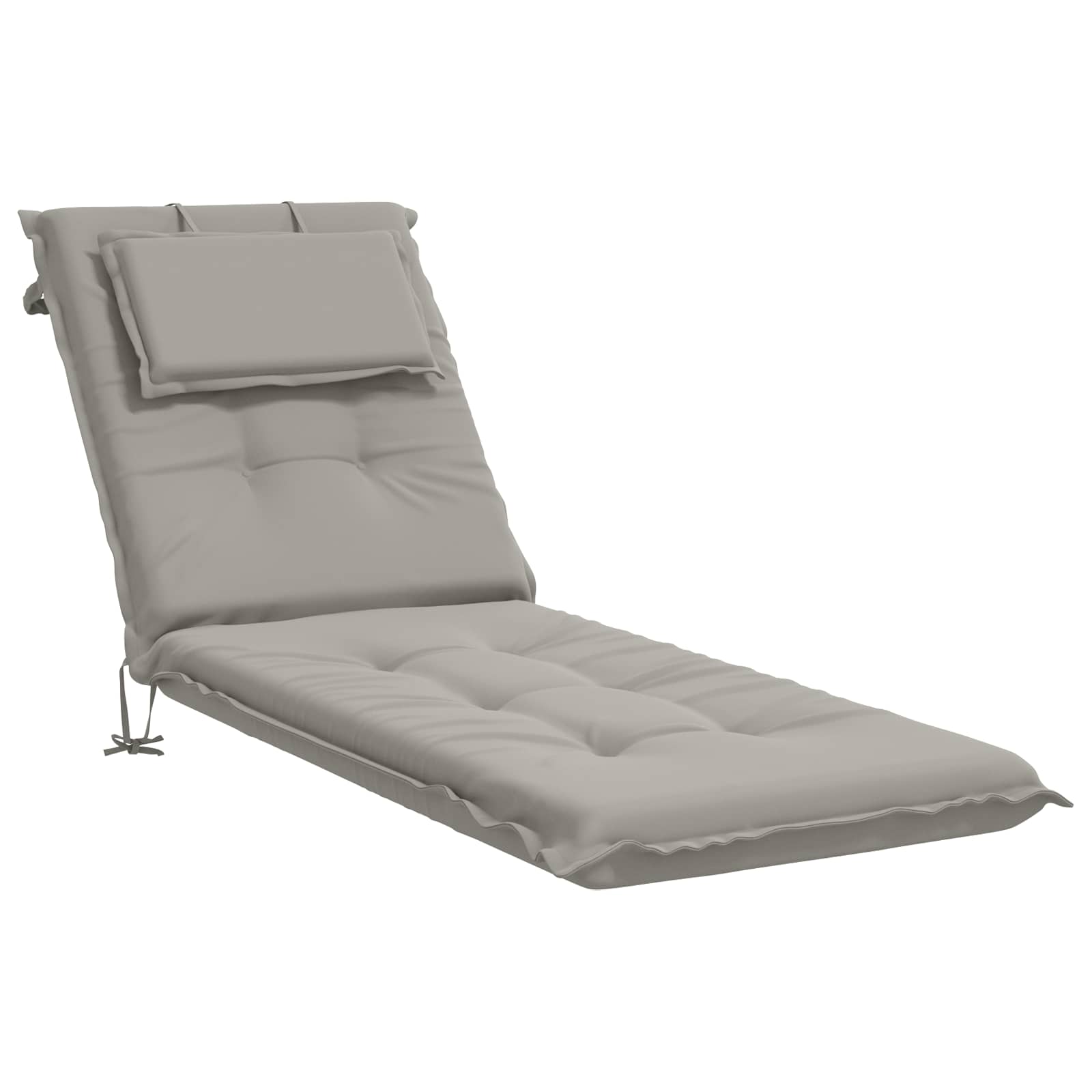 Ligstoel Kussen GEMERT 100% Polyester Grijs 190 x 60 x 9 cm image 2
