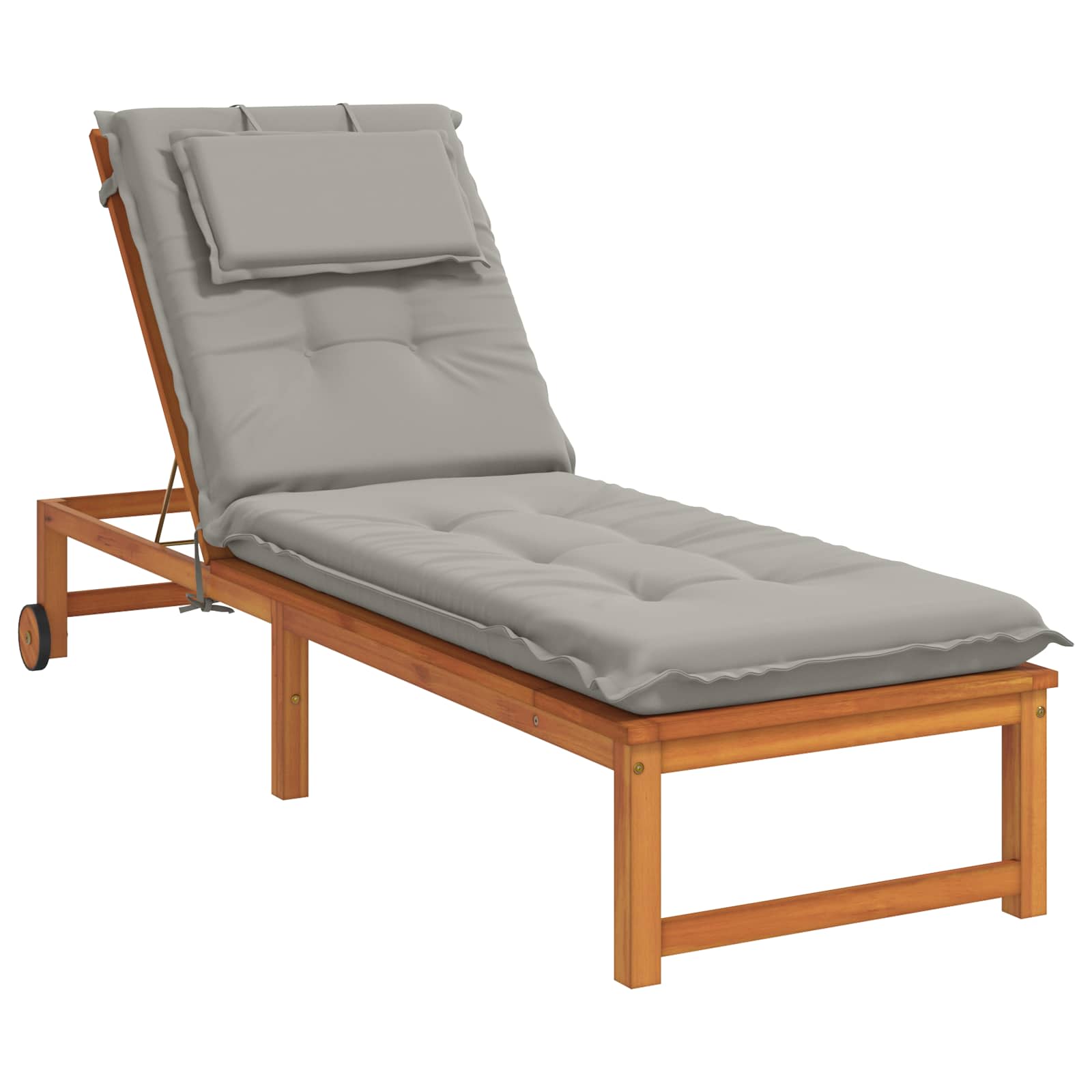 Ligstoel Kussen GEMERT 100% Polyester Grijs 190 x 60 x 9 cm image 3